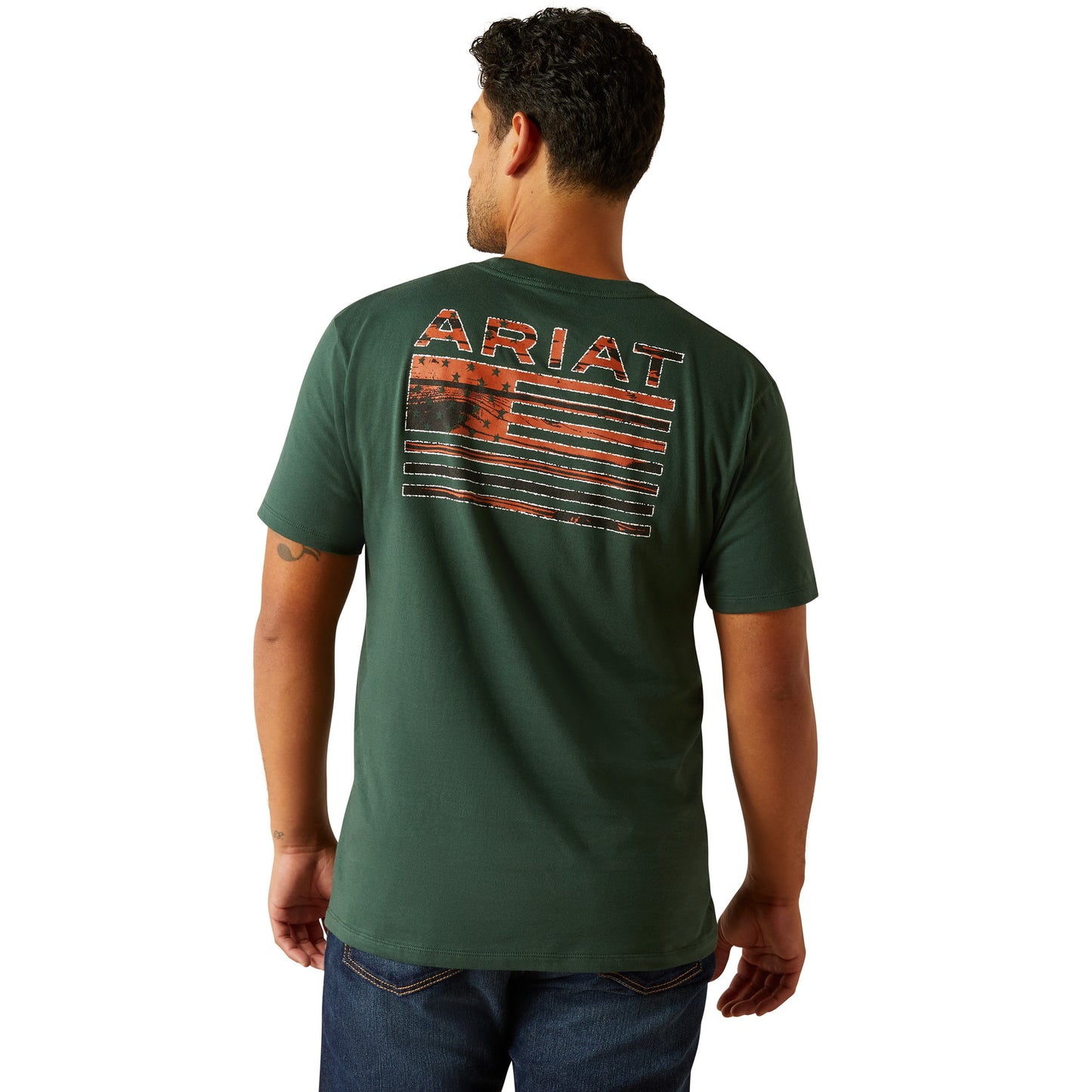 10058890 Men's Rustic Wood Flag T-Shirt by Ariat