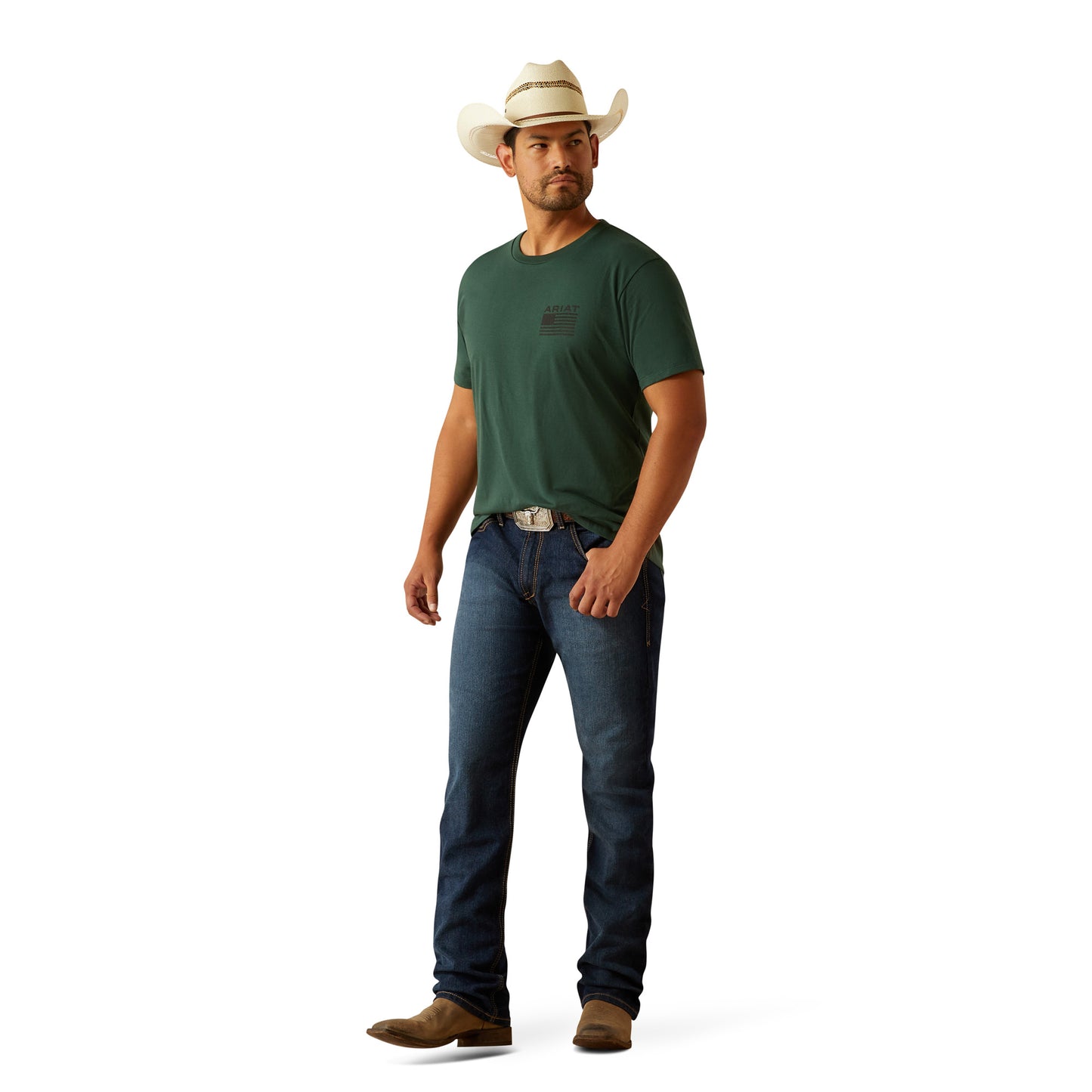 10058890 Men's Rustic Wood Flag T-Shirt by Ariat