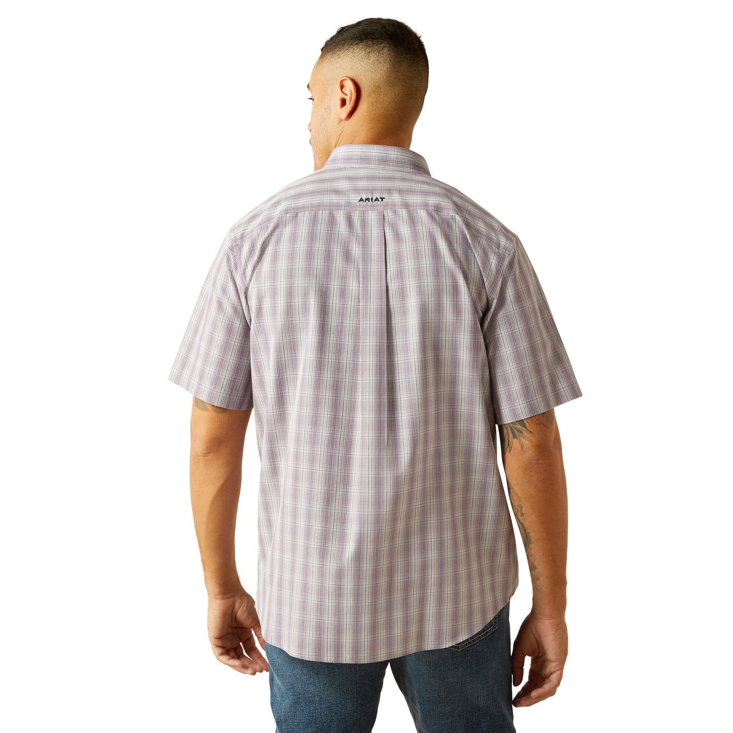 10059005 Men's Wrinkle Free Roy Short Sleeve Button Shirt by Ariat