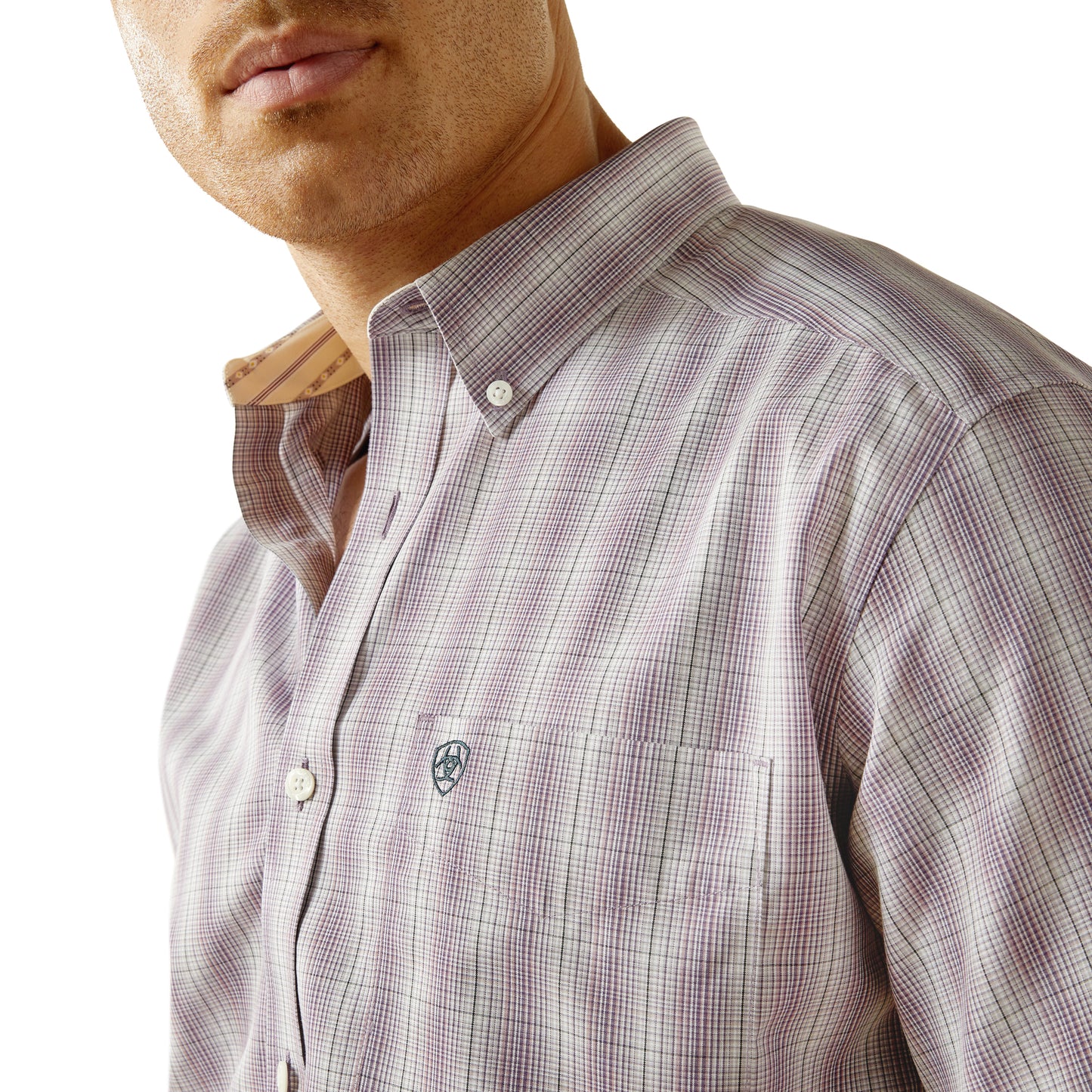 10059005 Men's Wrinkle Free Roy Short Sleeve Button Shirt by Ariat