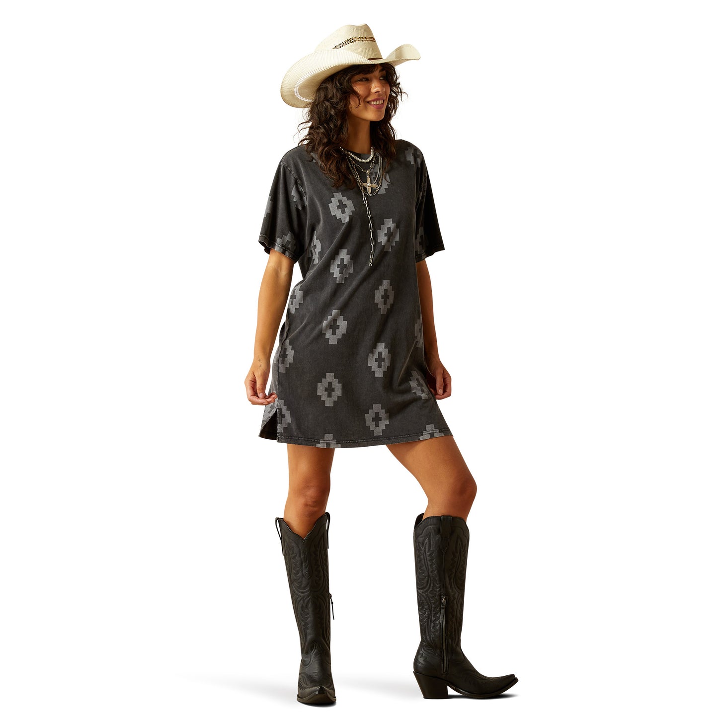 10060380 Women’s Isela T-Shirt Dress DW Print by Ariat