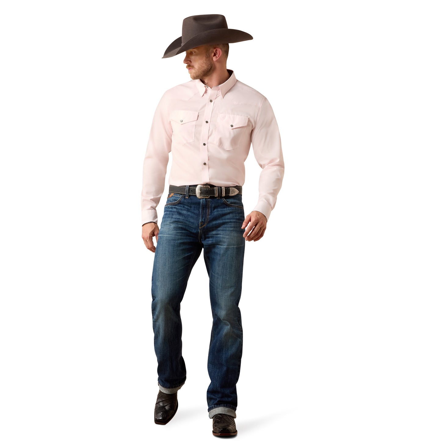 10073487 Men's Wrinkle Free Refined Slub Fitted Shirt by Ariat
