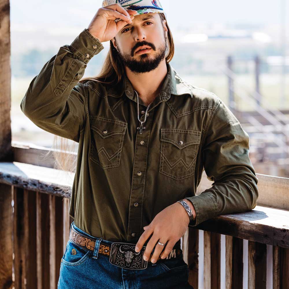 A1037S Legend & Pride Attitude Buckle by Montana Silversmiths