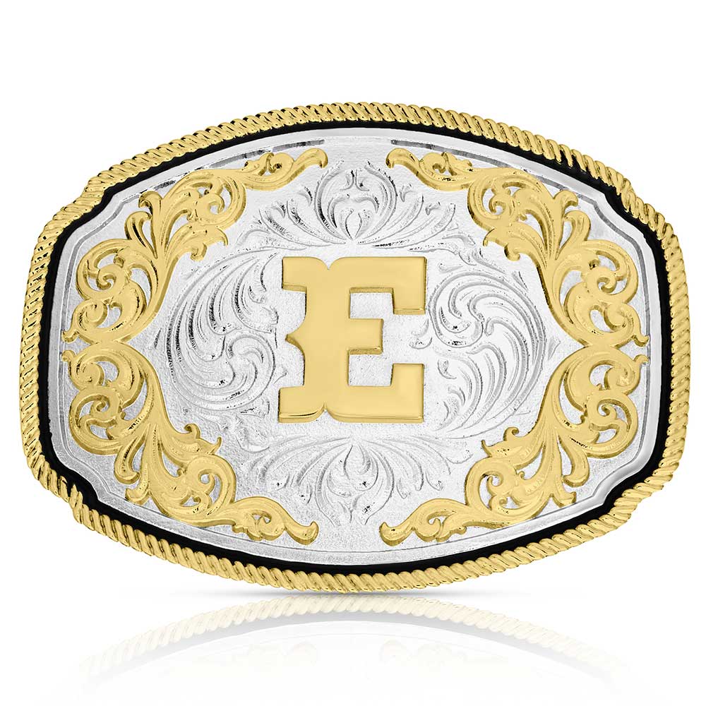 A1047 Western Initial Buckle by Montana Silversmiths