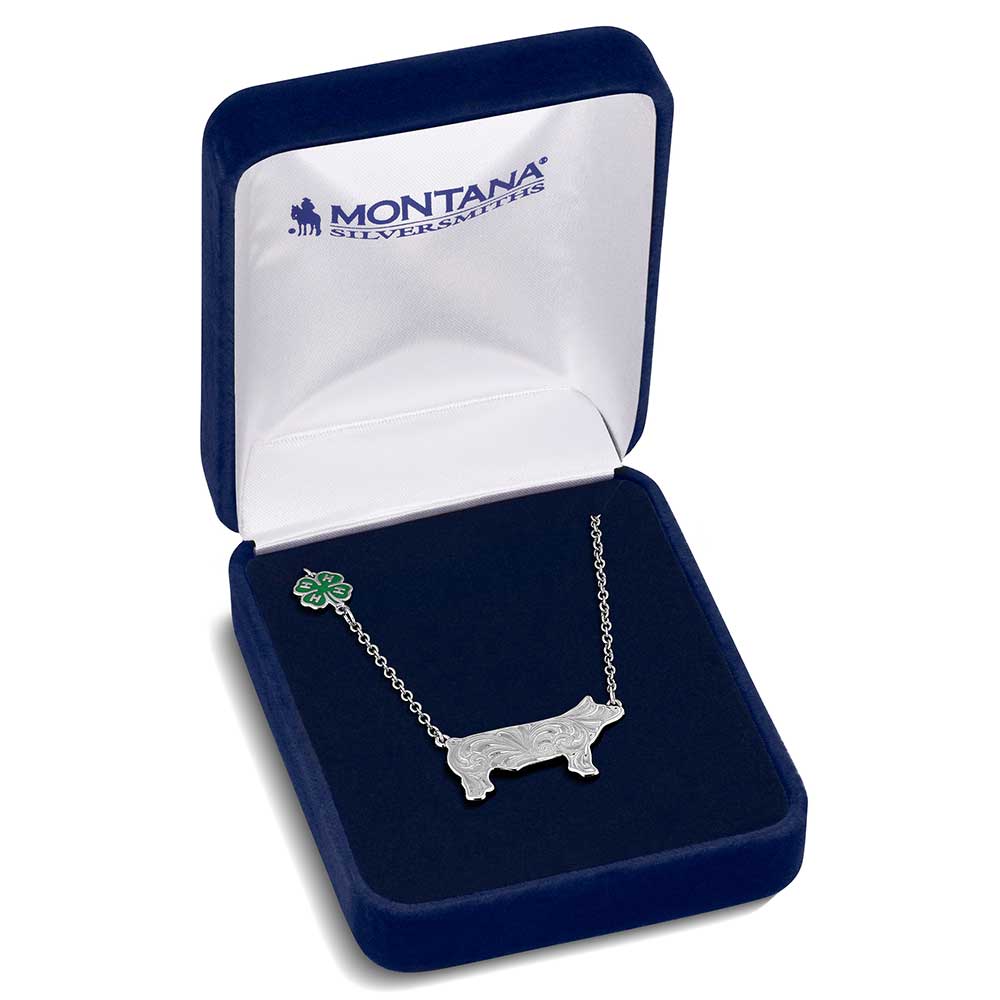 NC6234 4-H Pig Showman Necklace by Montana Silversmiths