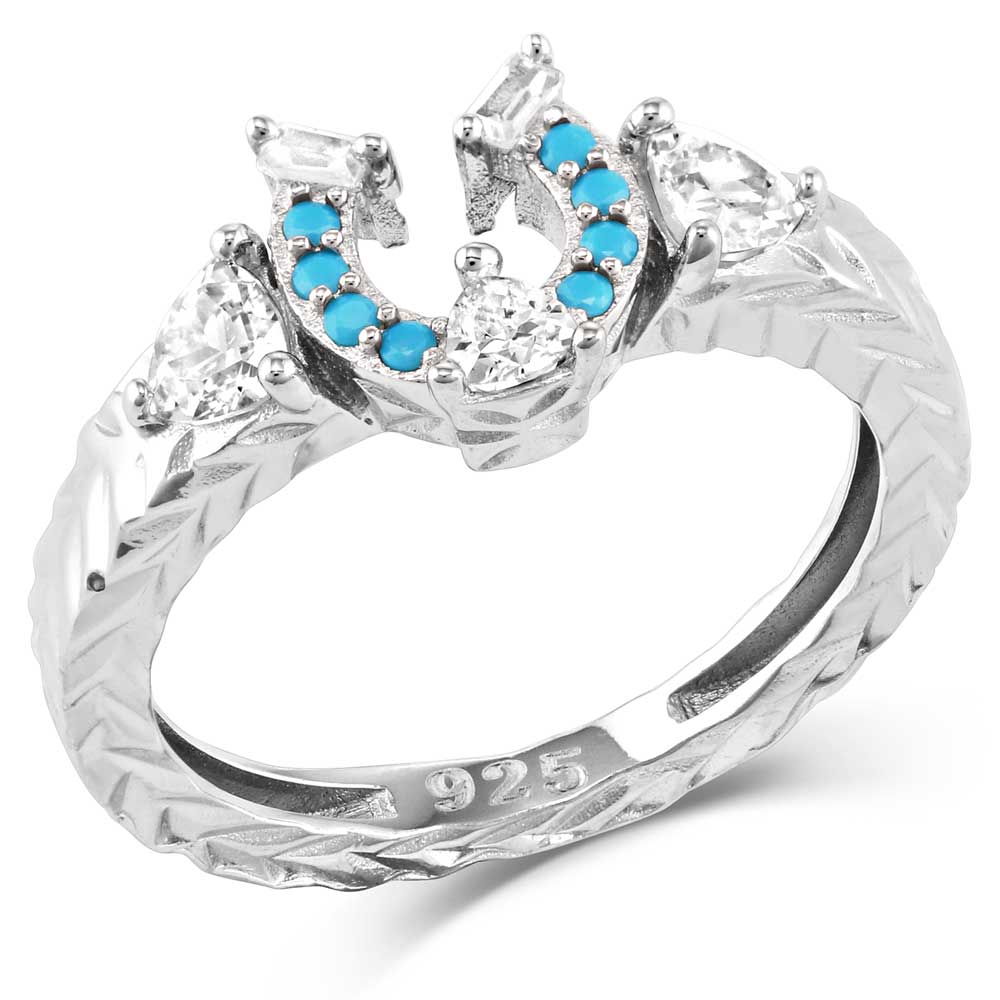 RG5511 Luck Defined Crystal Turquoise Ring by Montana Silversmiths