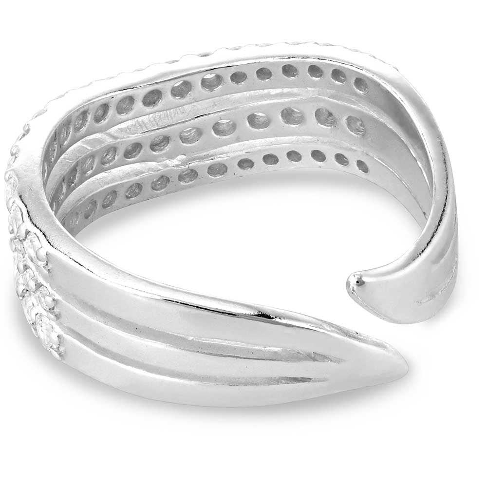 RG5609 Calm Waters Crystal Open Ring by Montana Silversmiths