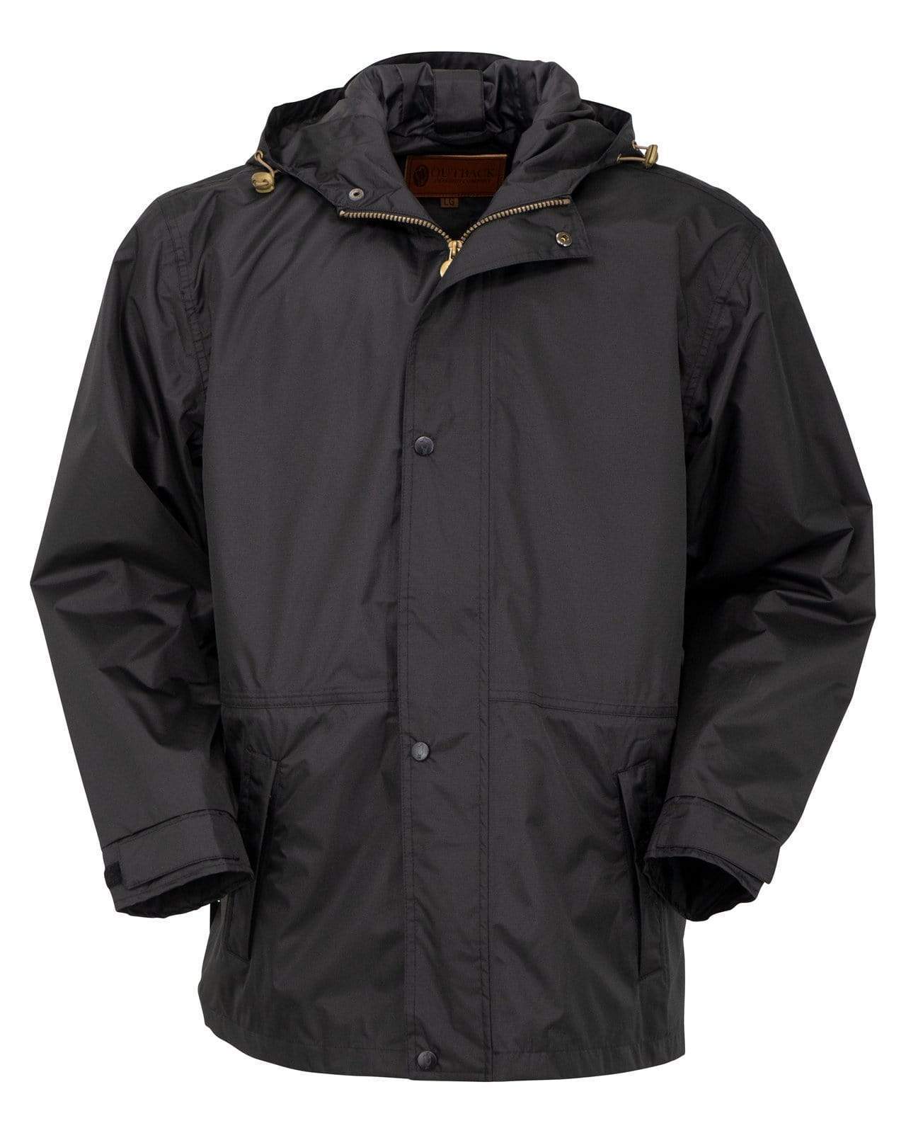 2405-BLK Unisex Pak-a-Roo Waterproof Parka by Outback Trading Company