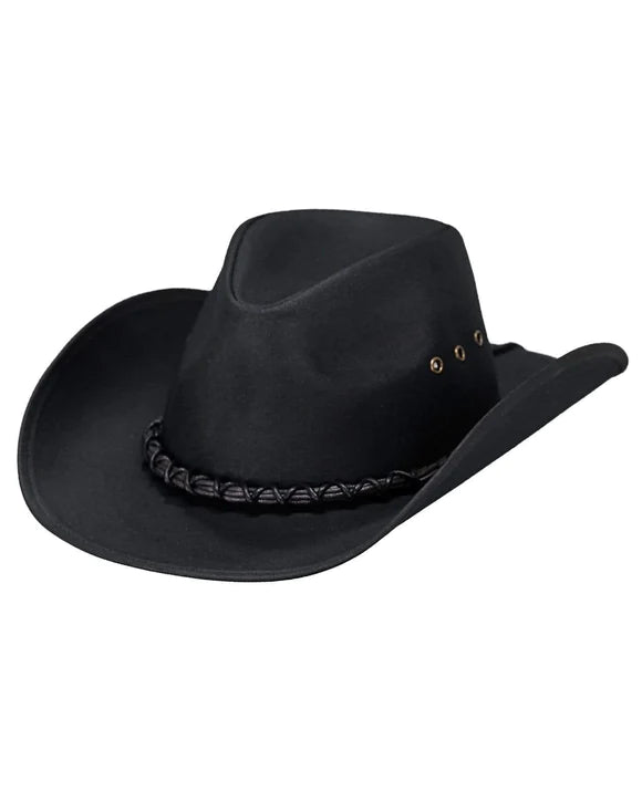 1484-BRN Bootlegger Oilskin Hat by Outback Trading Company.