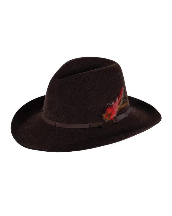 13212 HTB Gibson Wool Felt Hat by Outback Trading Company Rushing Boots