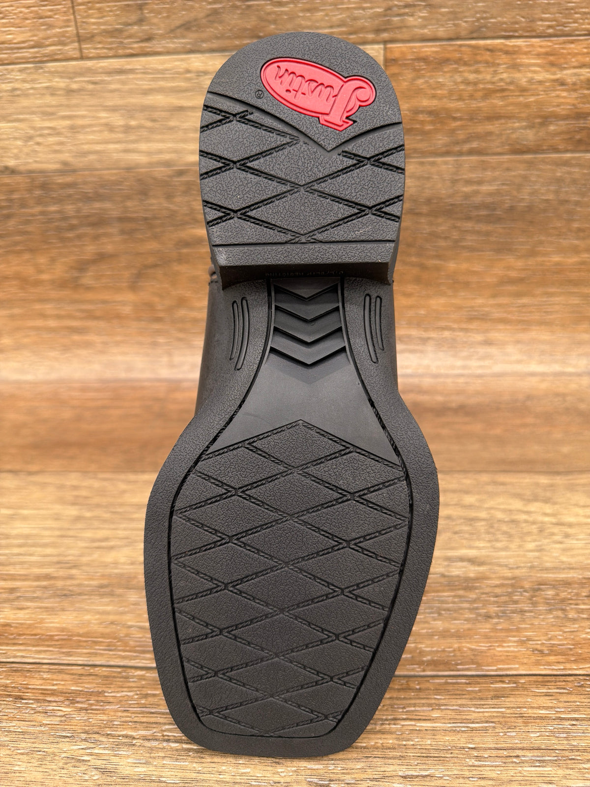 Women's Della 11 Inch Black Square Toe Western Boot by Justin - outsole