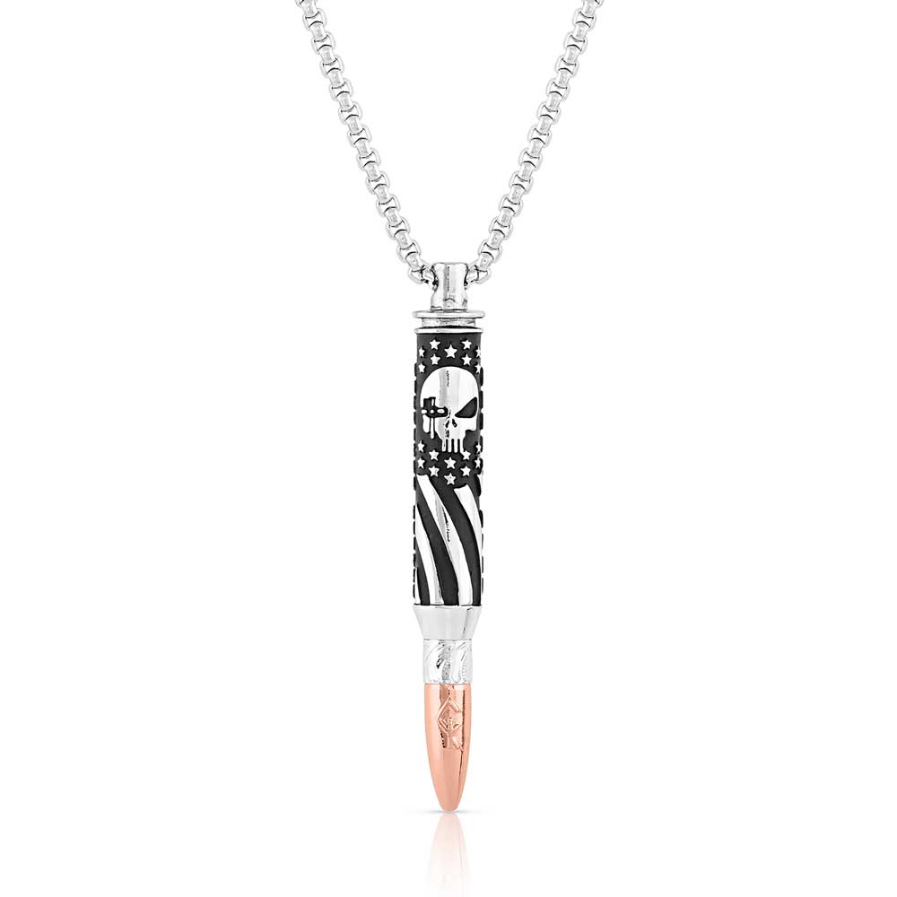 cknc5104 I'll Cover You Sniper Bullet Necklace by Montana Silversmiths