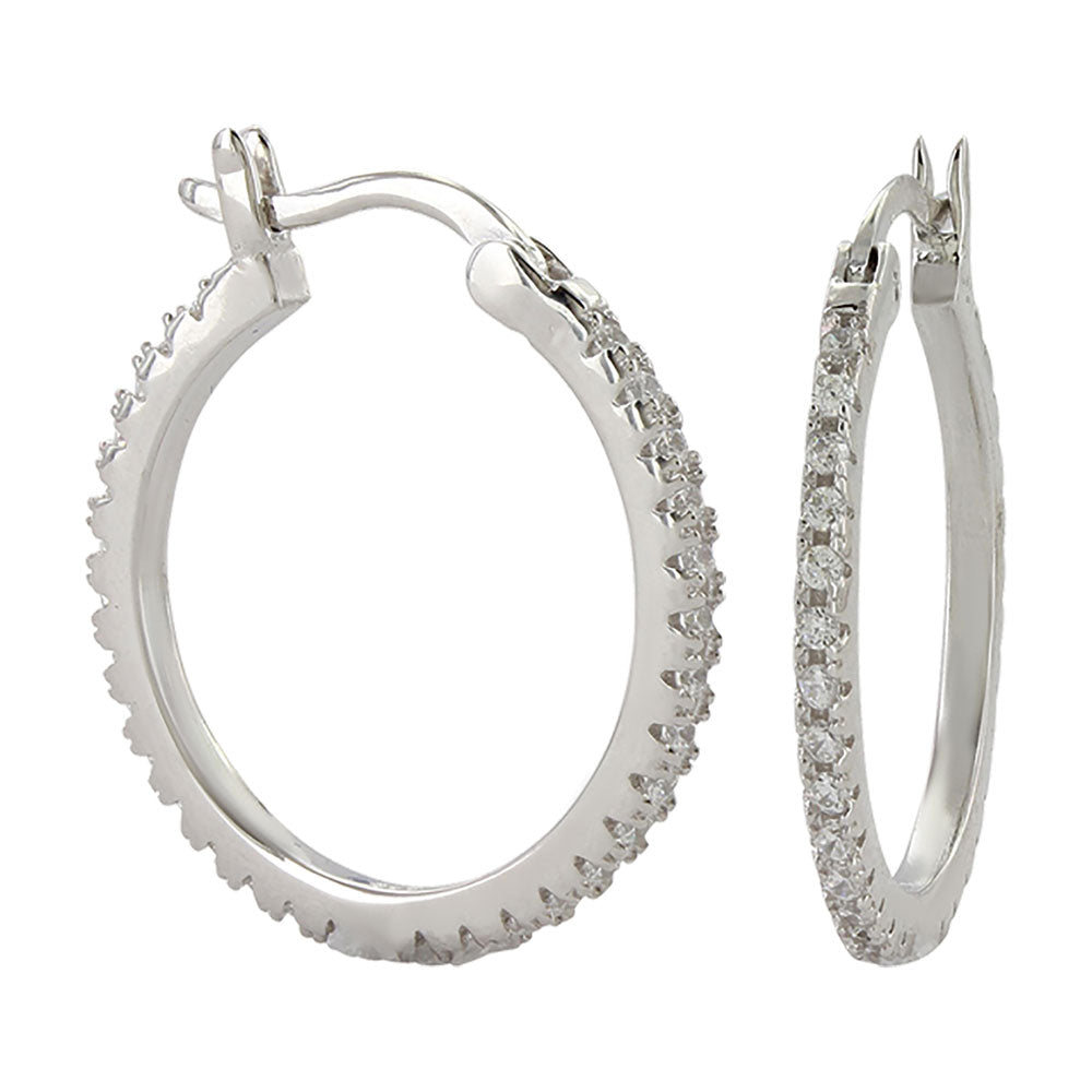 er3875 Classic Medium Hoop Earrings by Montana Silversmiths
