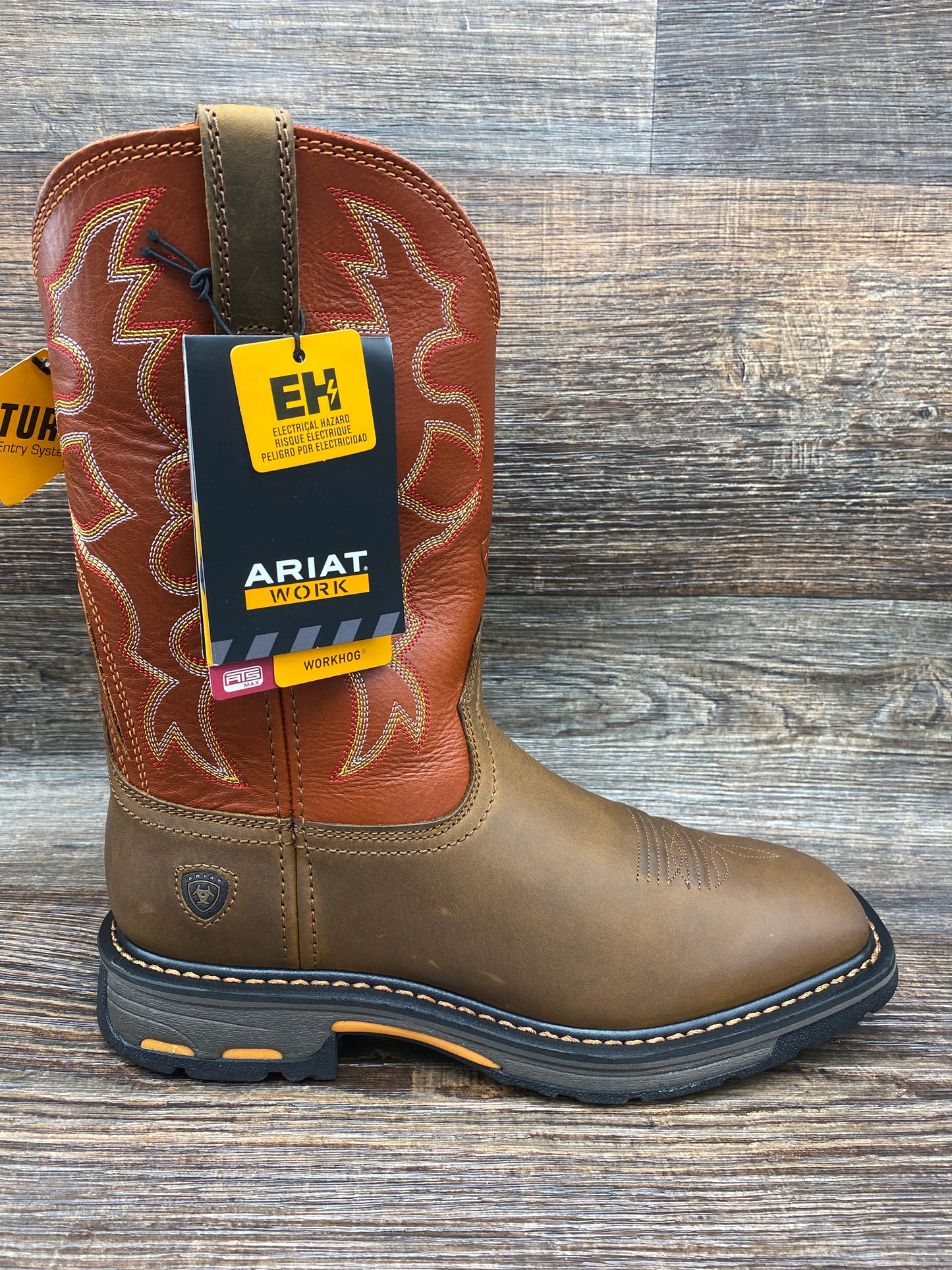 10005888 Men's Soft Toe Workhog Wide Square Toe Work Boot by Ariat