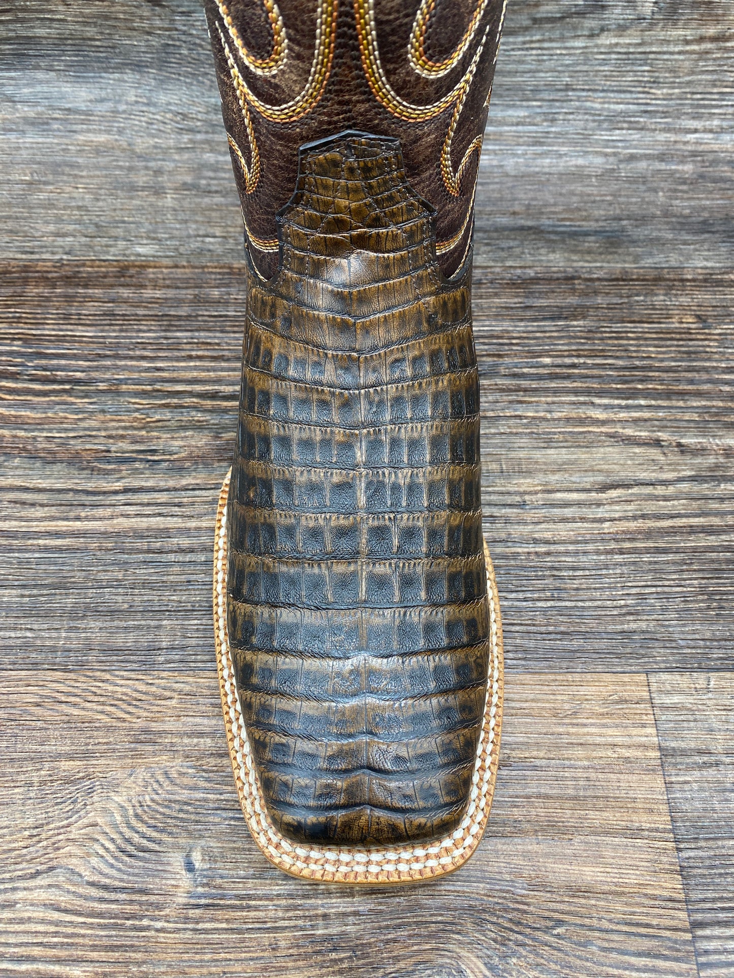 10029618 Men's Relentless Pro Caiman Belly Square Toe Boot by Ariat