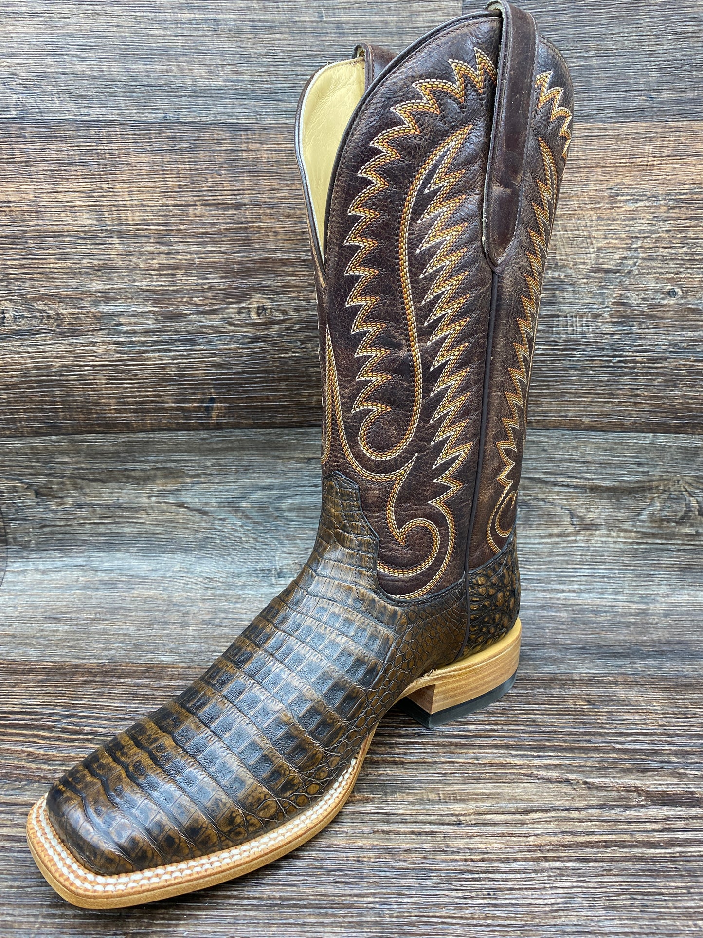 10029618 Men's Relentless Pro Caiman Belly Square Toe Boot by Ariat
