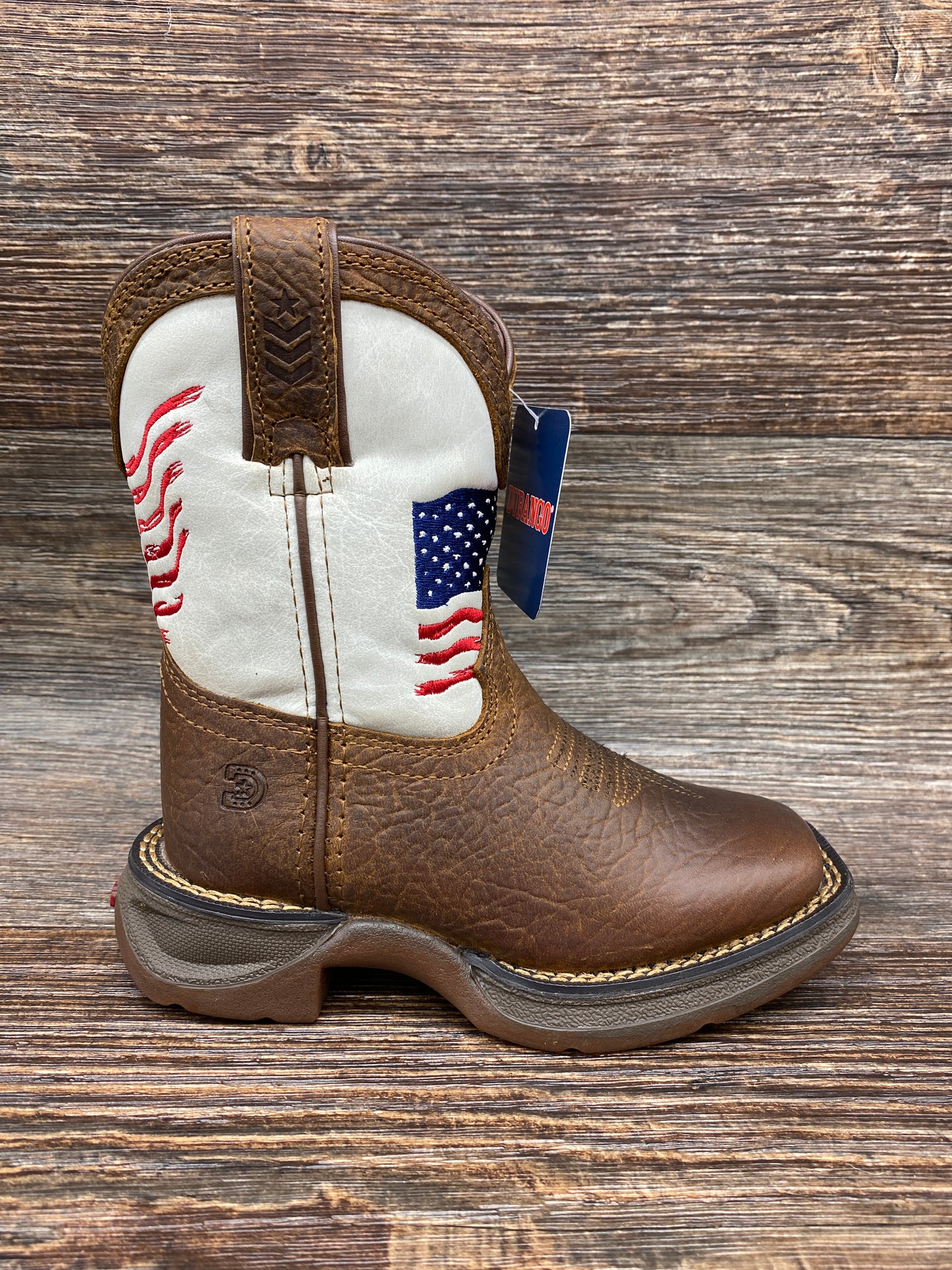 dbt0234c Kid's Lil Rebel Square Toe Western Boot by Durango