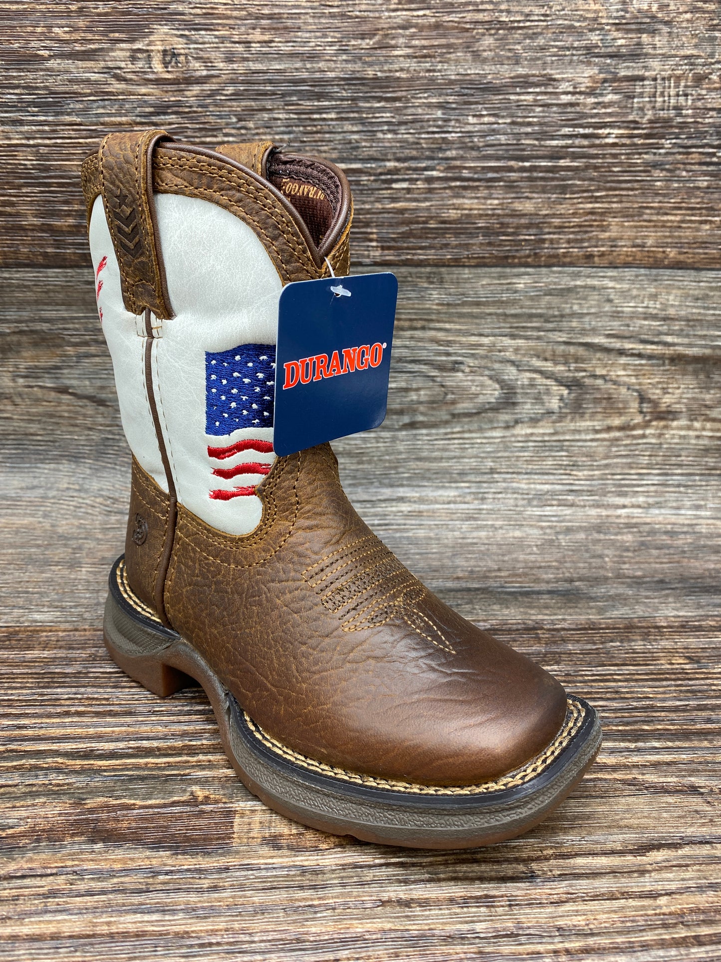 dbt0234c Kid's Lil Rebel Square Toe Western Boot by Durango