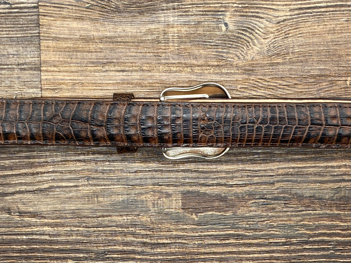 6084h Brown Exotic Print belt by Cowtown