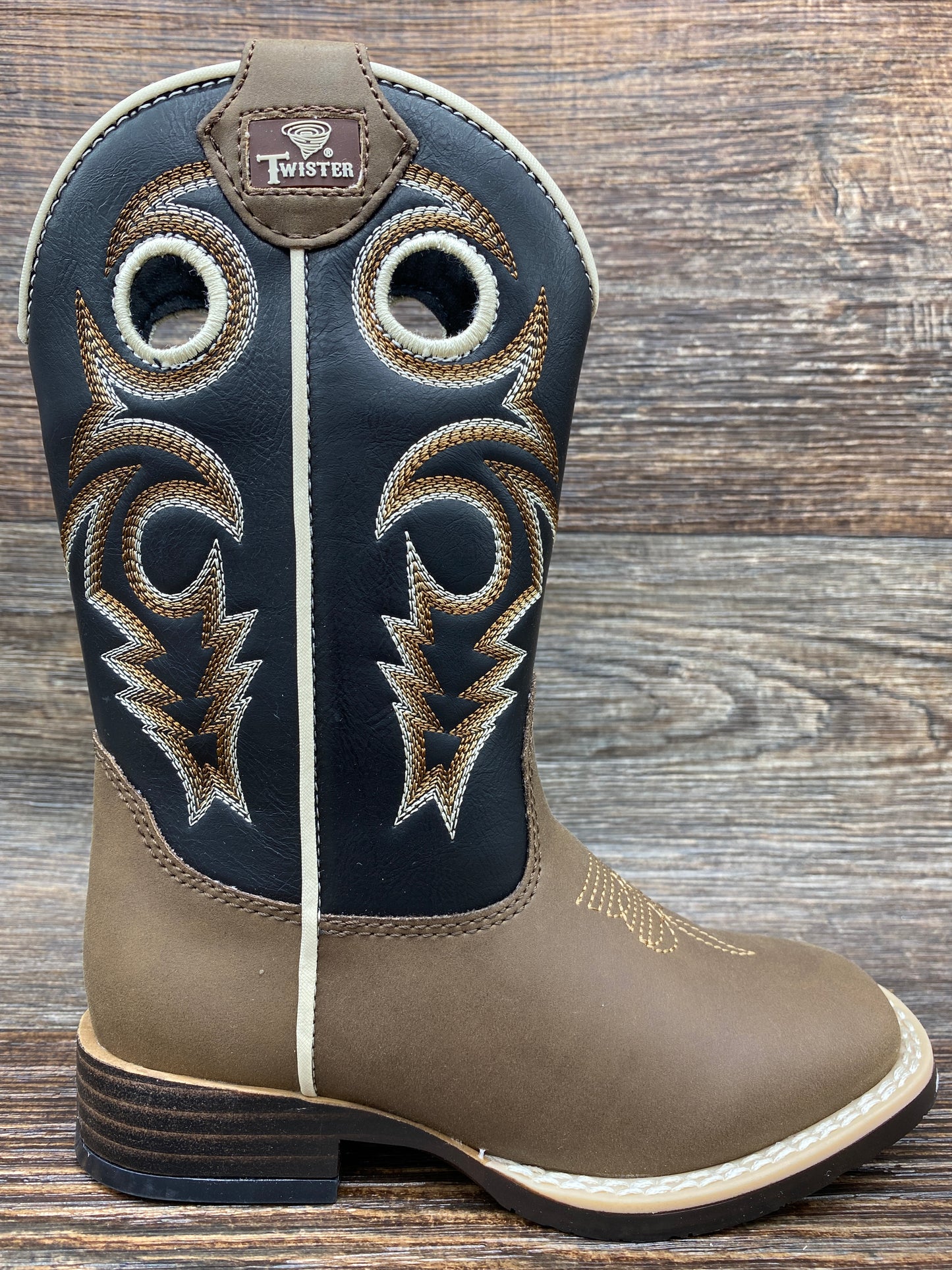 4449202 Children's & Toddler's Trace Square Toe Western Boot by M&F