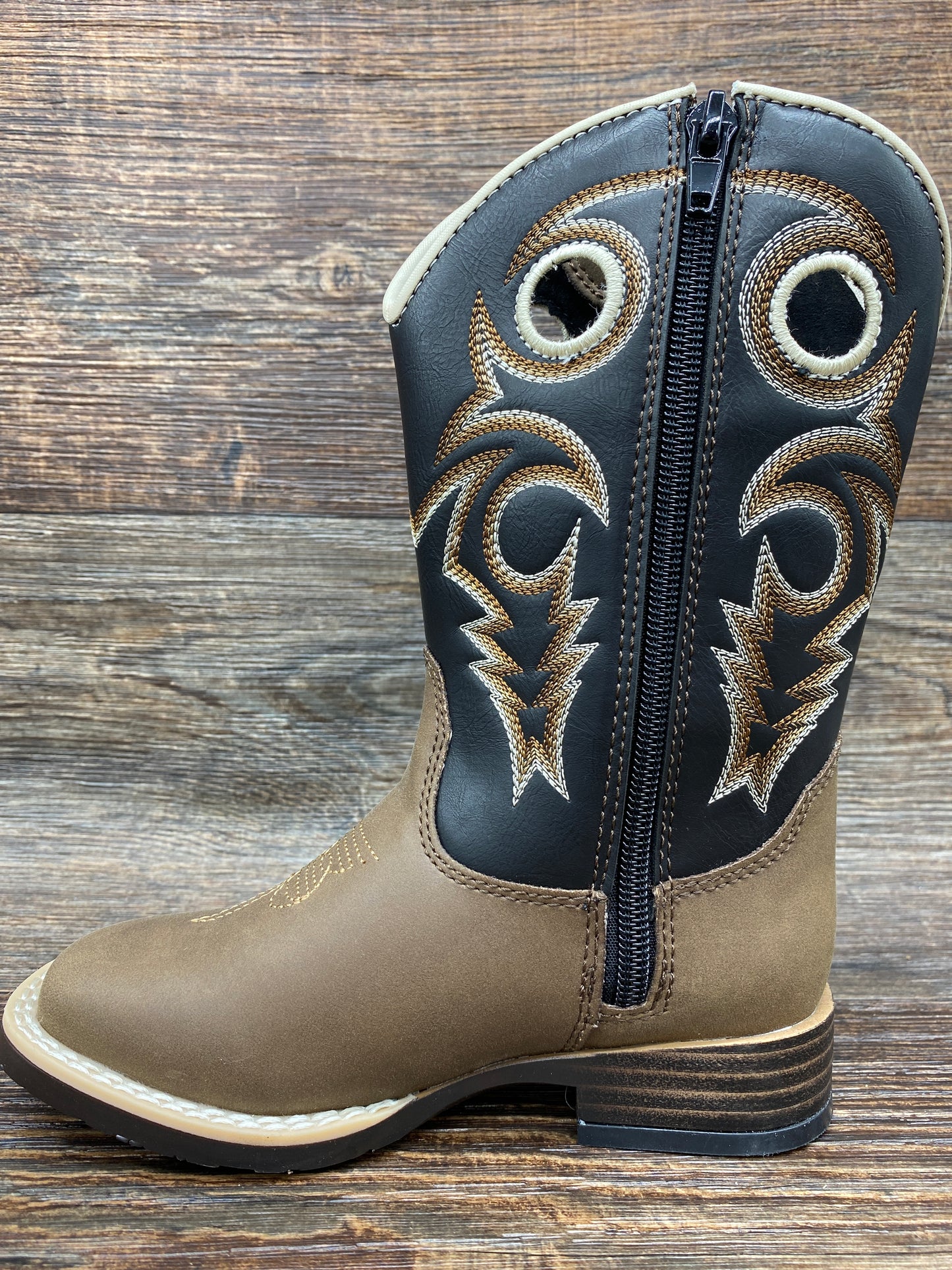 4449202 Children's & Toddler's Trace Square Toe Western Boot by M&F