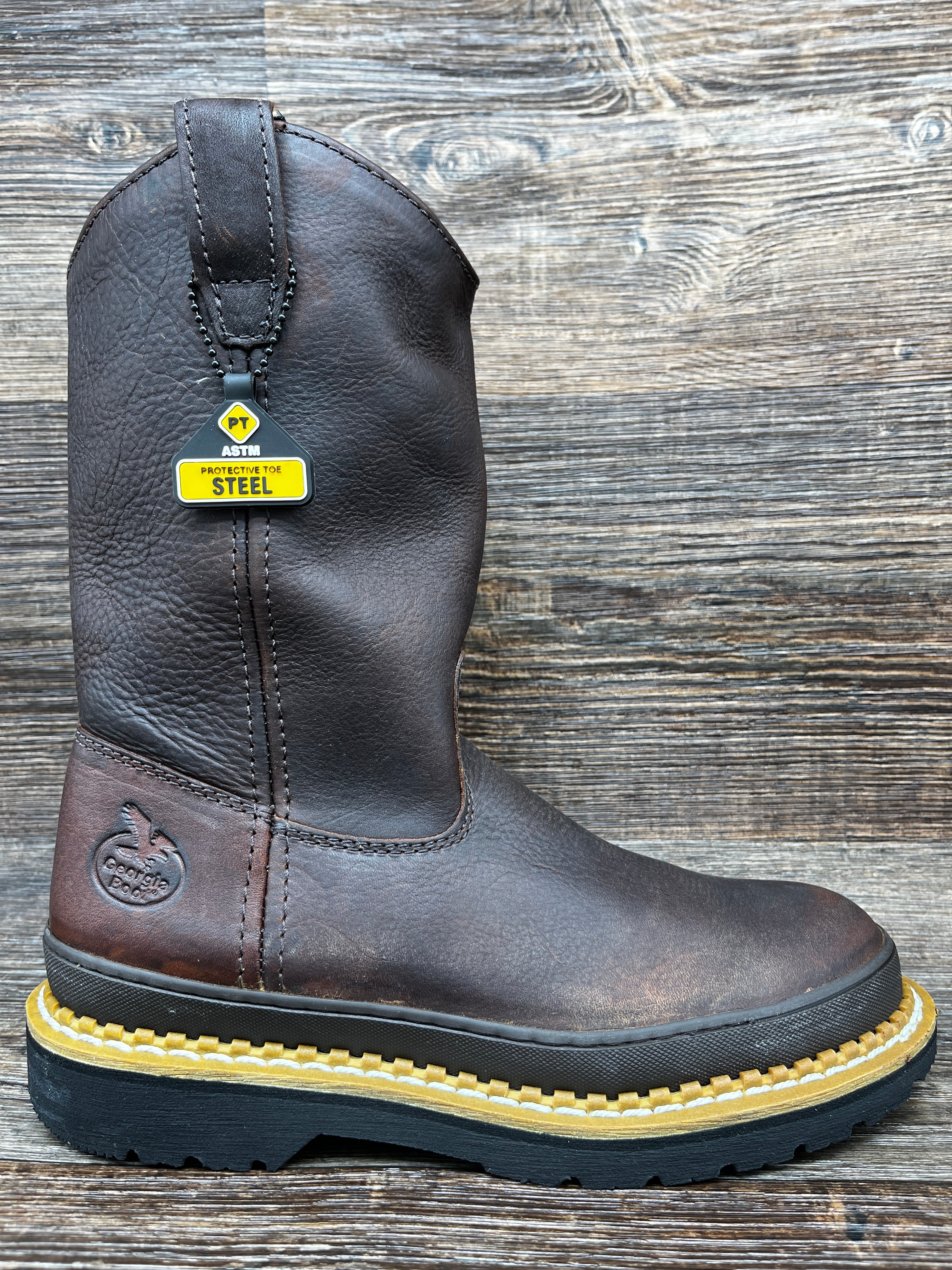 Georgia Boot Men's Carbo-Tec FLX Alloy Toe Waterproof Pull-On Work Boot - 11" Square Toe With AMP Insole