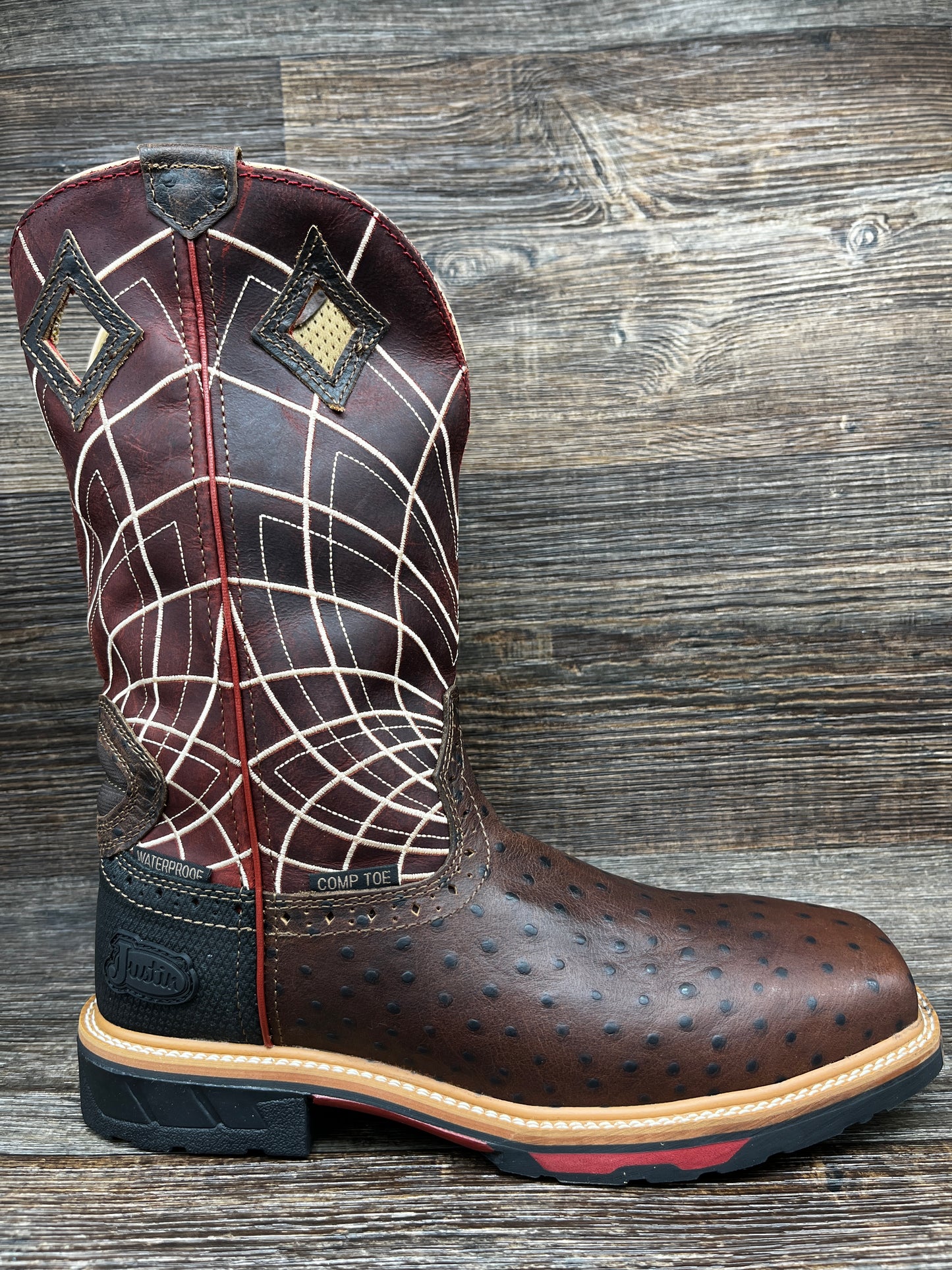 se4835 Men's Derrickman Composite Safety Toe Waterproof Work Boot by Justin