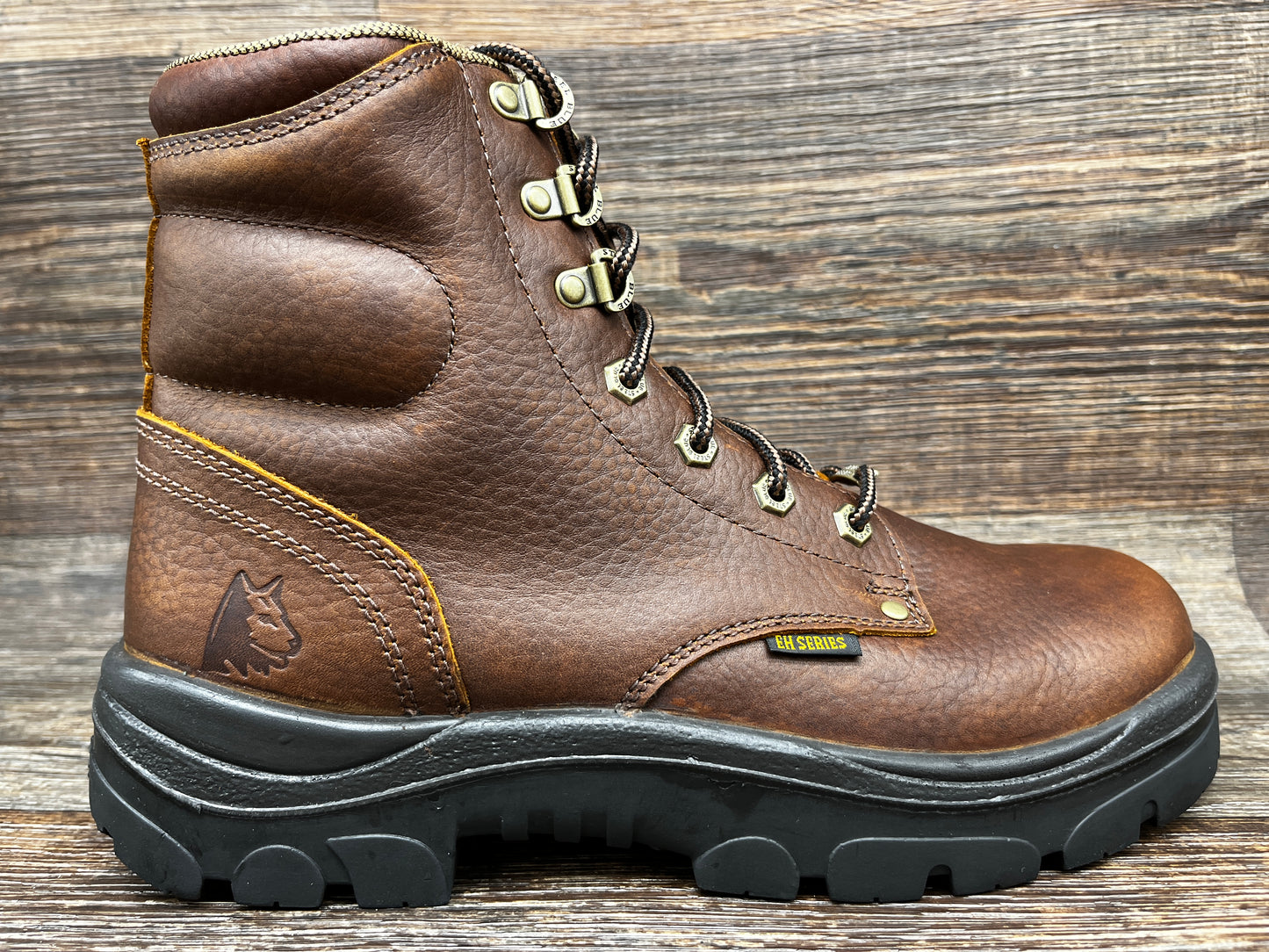 810951 Men's 8 inch Lace Up Soft Toe Work Boot with Side Zipper by Steel Blue