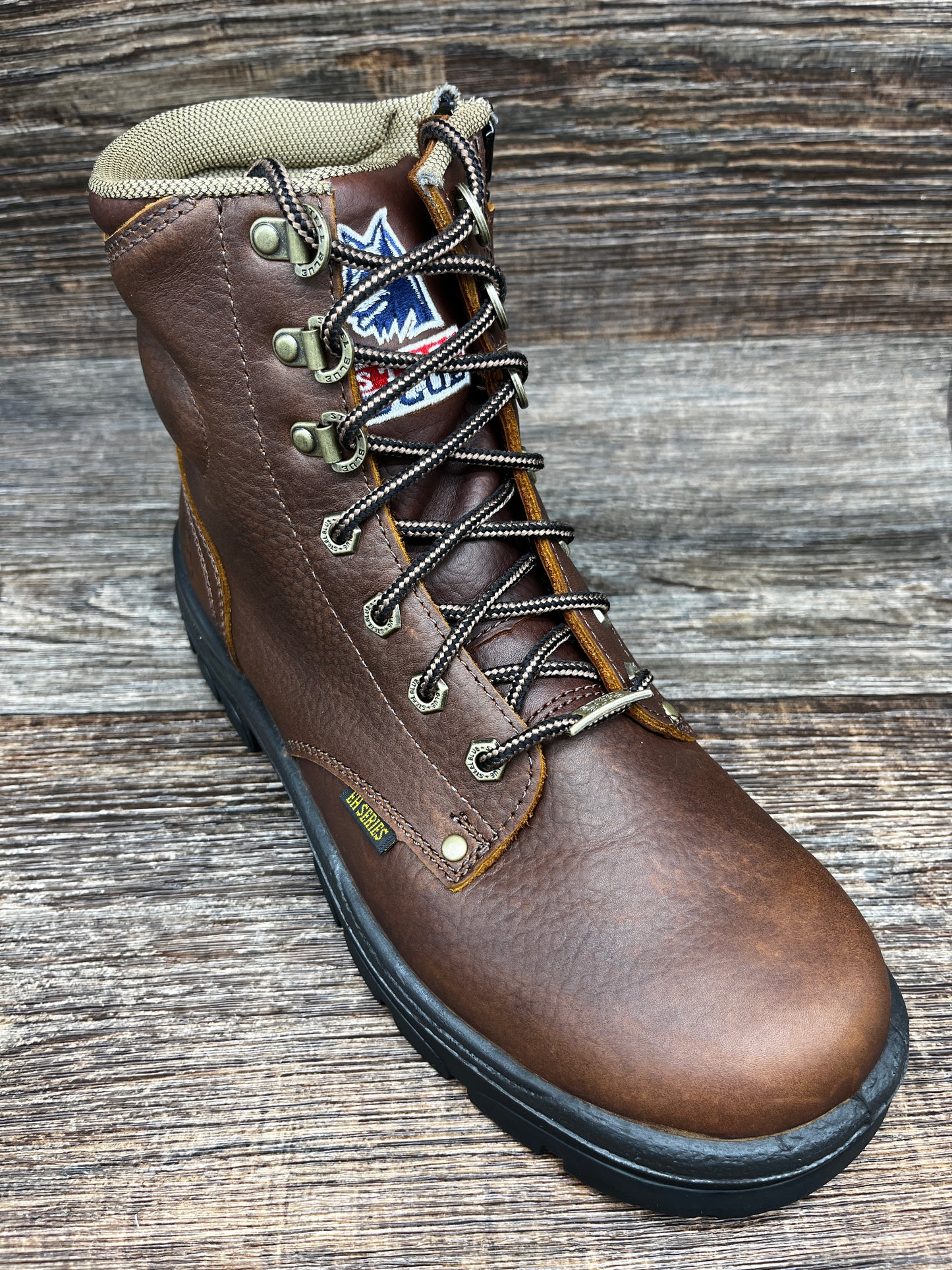 810951 Men's 8 inch Lace Up Soft Toe Work Boot with Side Zipper by Steel Blue