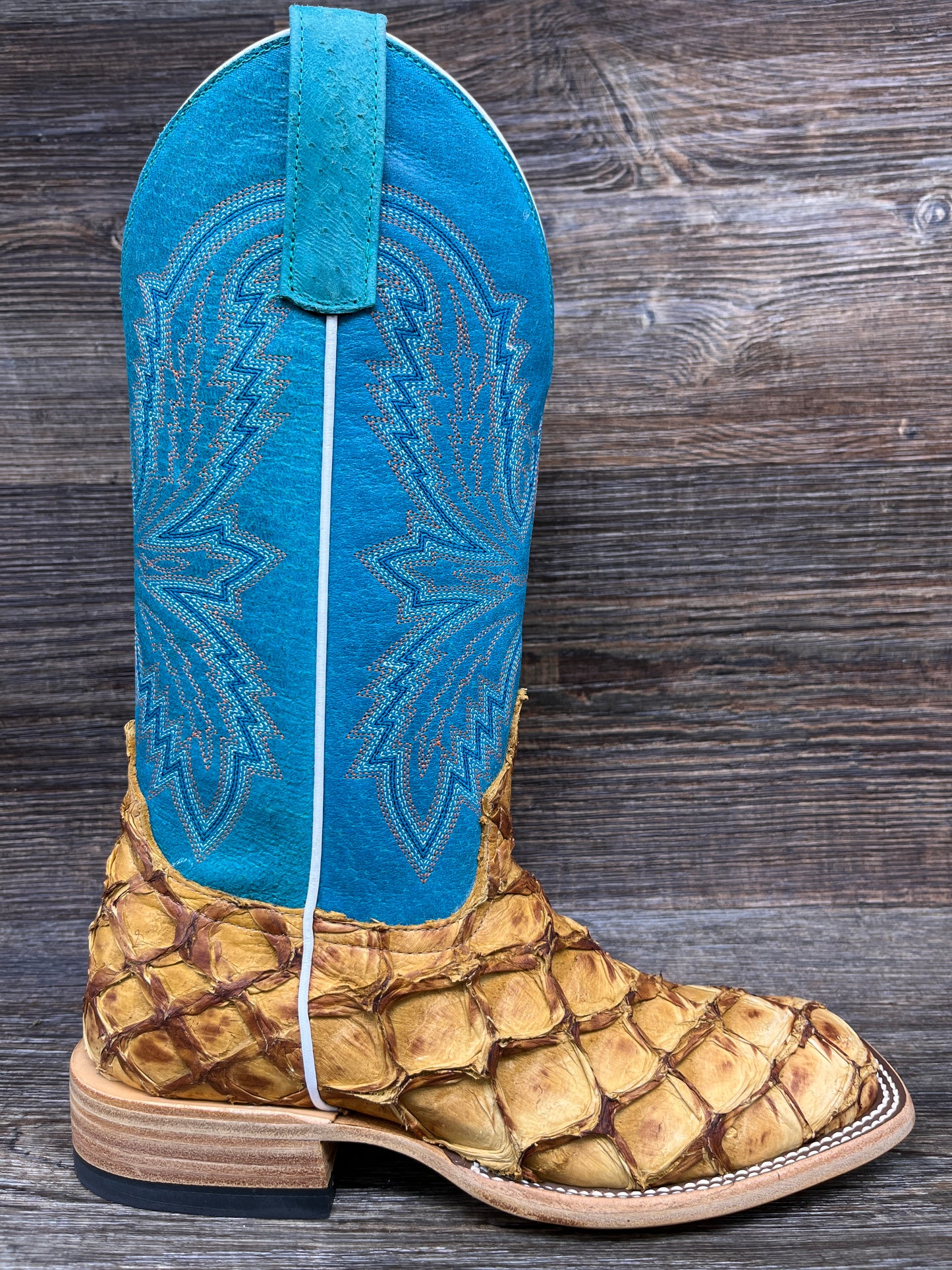 m2008 Women's Antique Saddle Big Bass Square Toe Western Boot by Macie Bean
