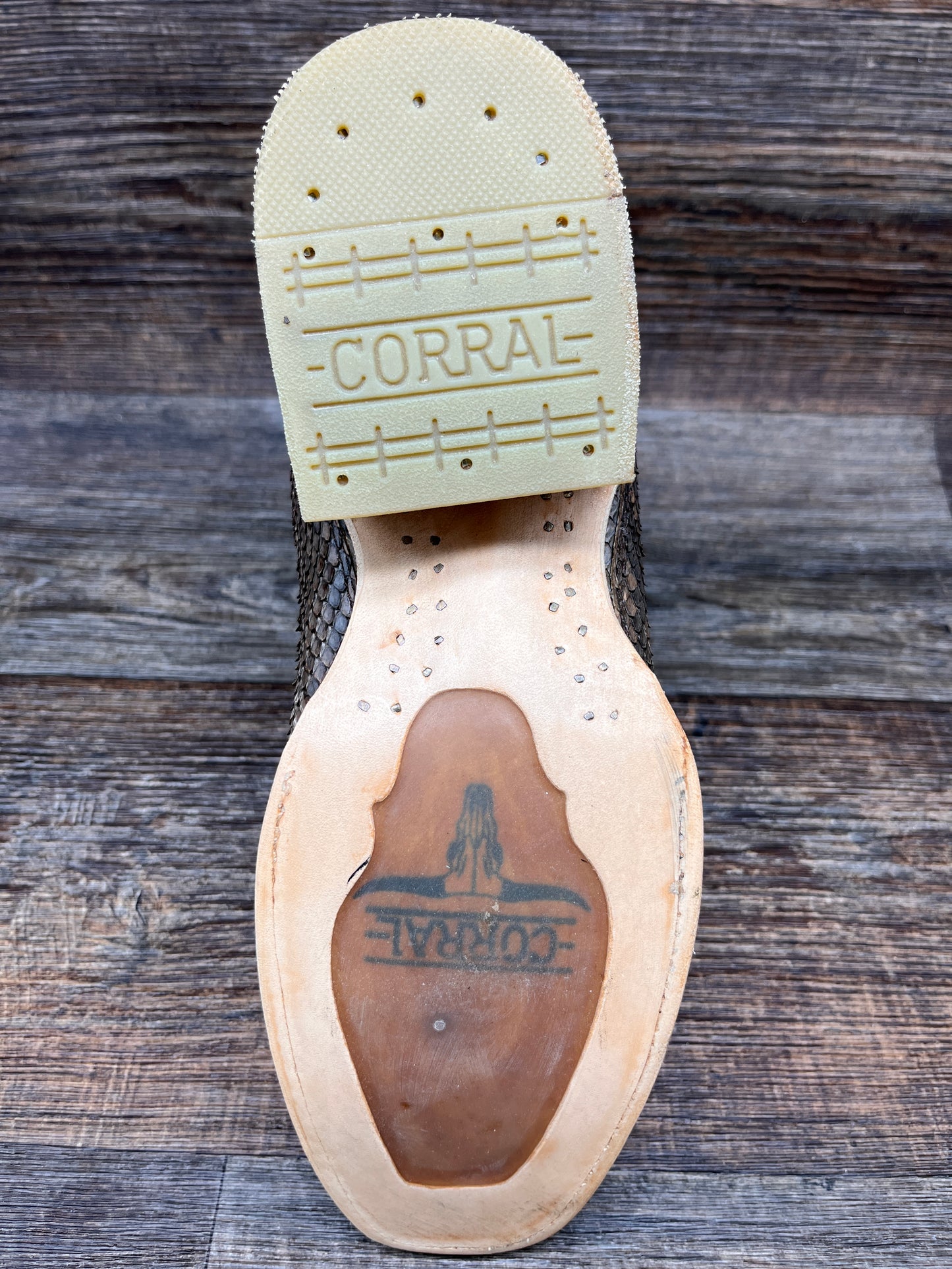 a4287 Men's Light Brown Square Toe Genuine Python Skin Boot by Corral