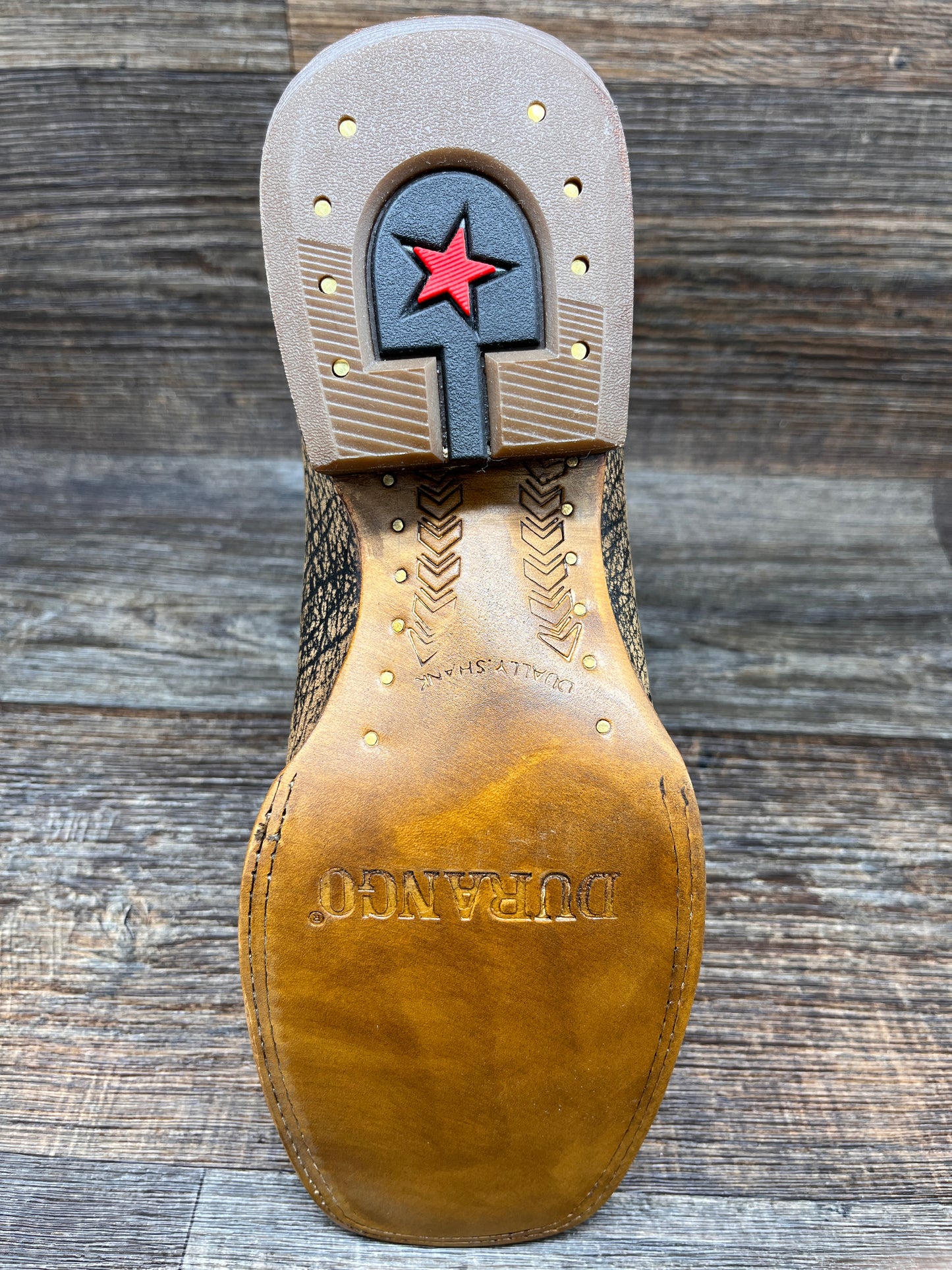 ddb0437 Men's Sepia Genuine African Cape Buffalo Square Toe Western Boot by Durango