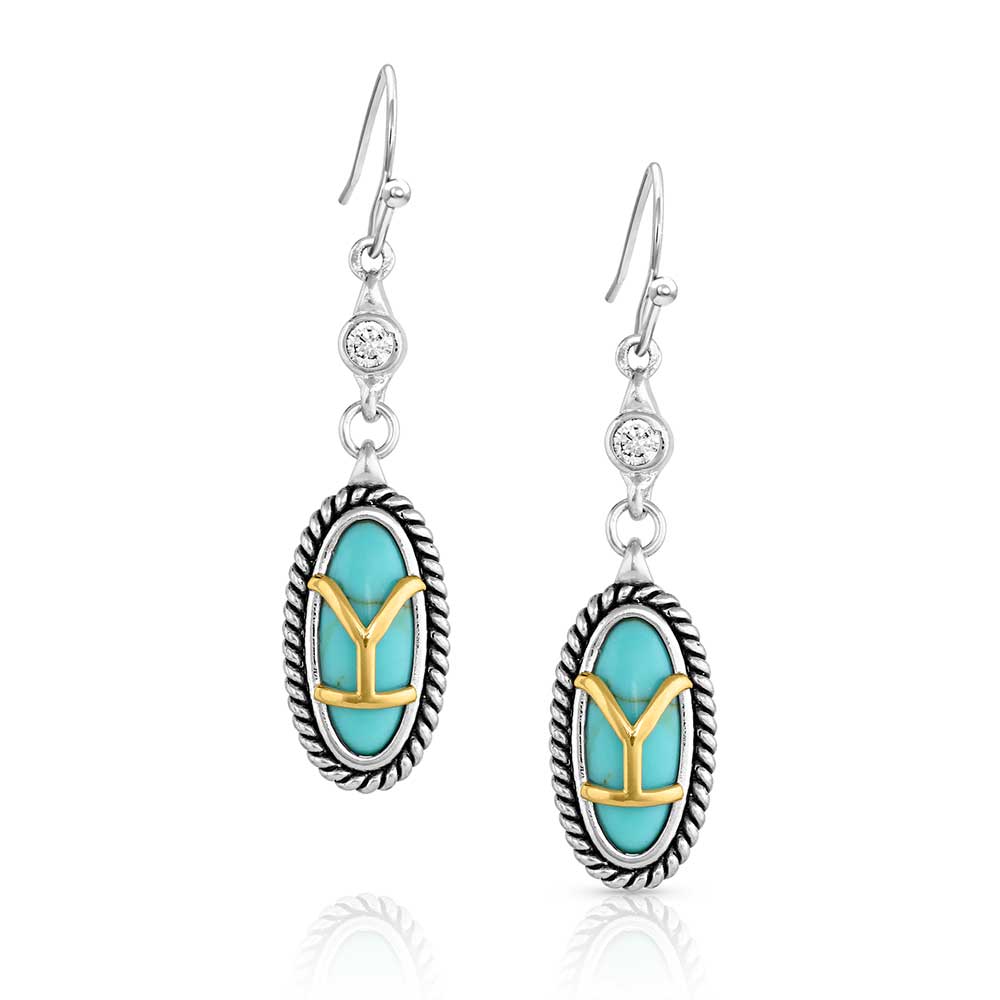 yeler5300 Yellowstone Turquoise Earrings by Montana Silversmiths