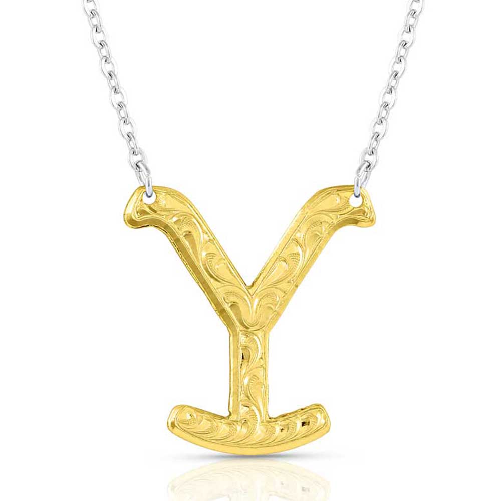 yelnc5153 The Y Yellowstone Brand Necklace by Montana Silversmiths