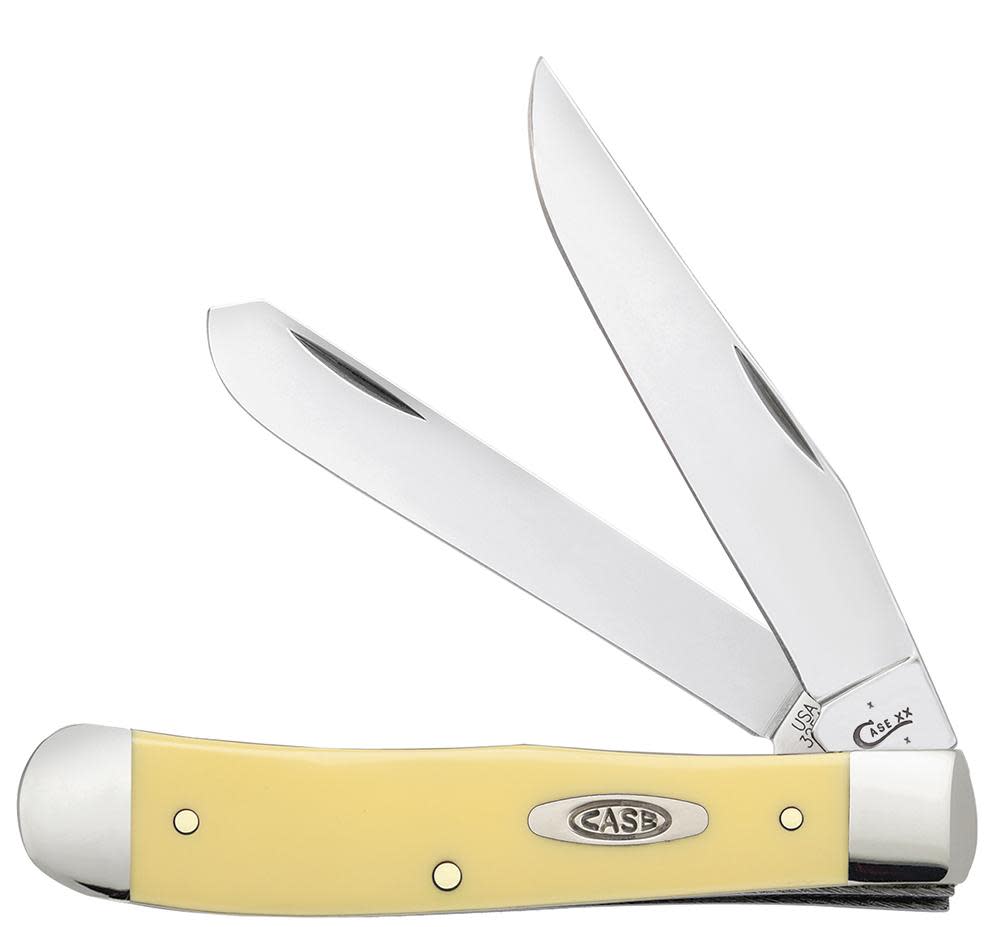 Yellow Synthetic Trapper Pocket Knife by Case