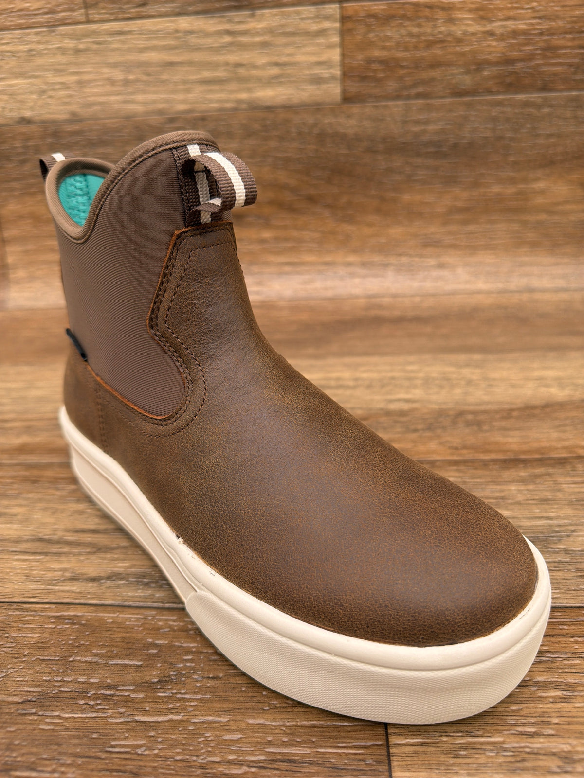 Women's Saylor Shrimp H2O Brown Bomber Waterproof Boot by Ariat - angle view
