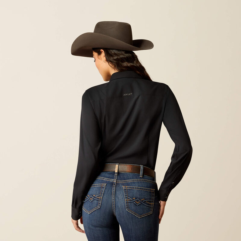 10052132 Women's Kirby Pro Shirt in Black by Ariat