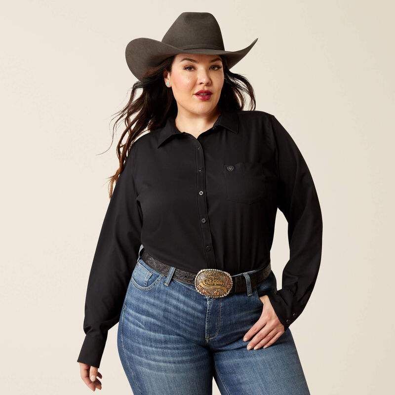 10052132 Women's Kirby Pro Shirt in Black by Ariat