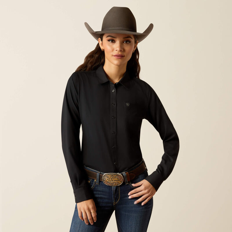 10052132 Women's Kirby Pro Shirt in Black by Ariat