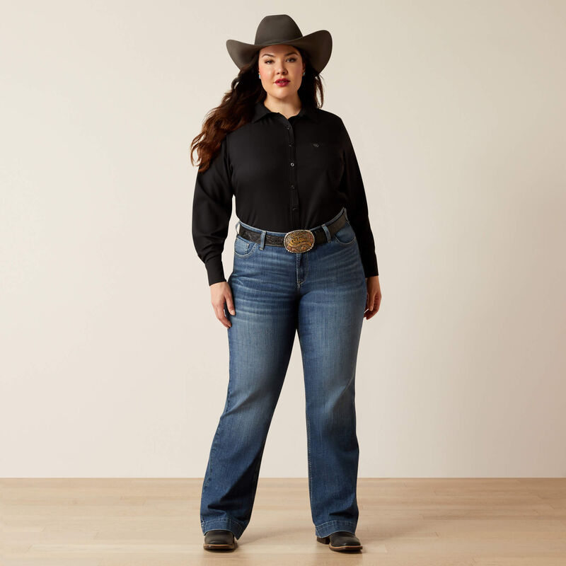 10052132 Women's Kirby Pro Shirt in Black by Ariat