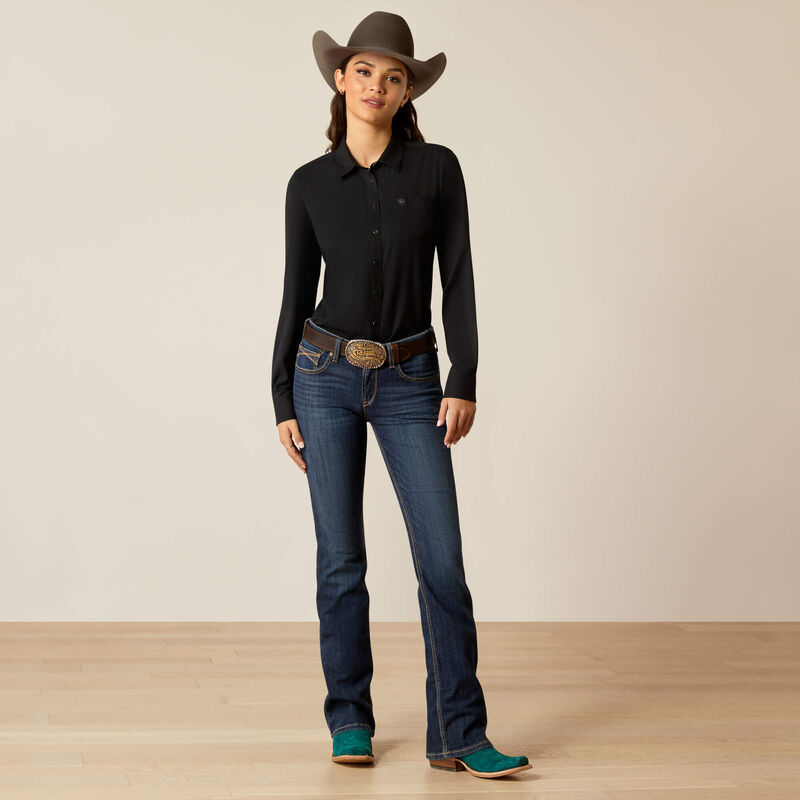 10052132 Women's Kirby Pro Shirt in Black by Ariat