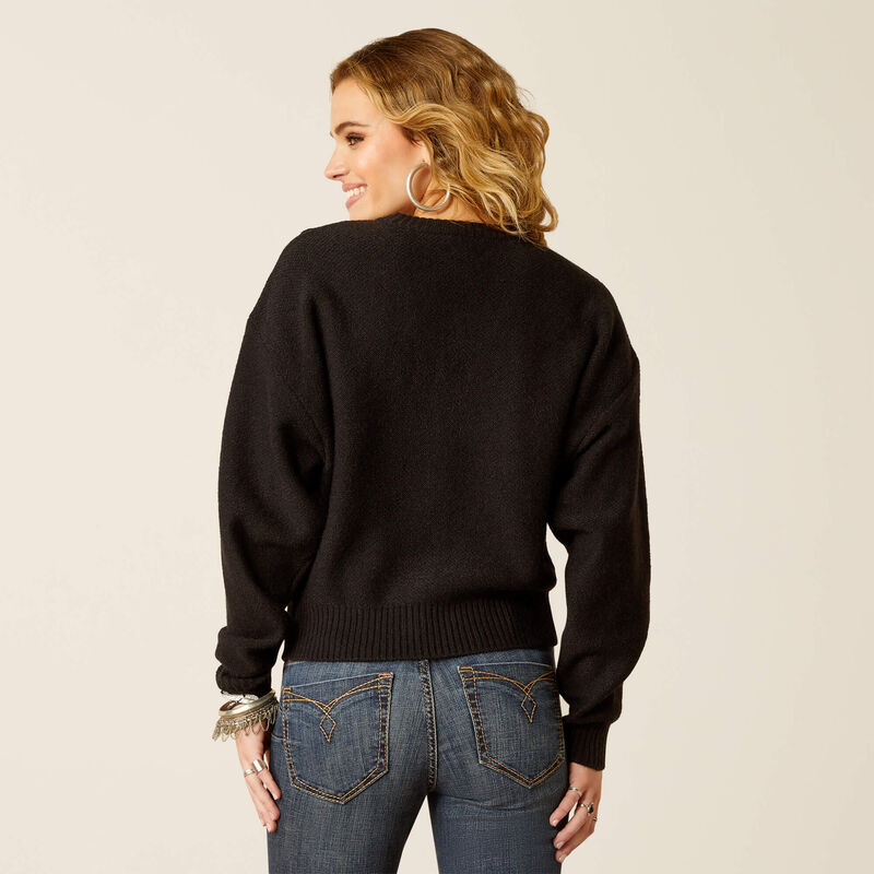 10052133 Women's Magnolia Sweater in Black by Ariat