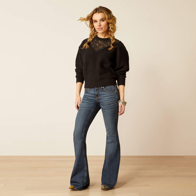 10052133 Women's Magnolia Sweater in Black by Ariat