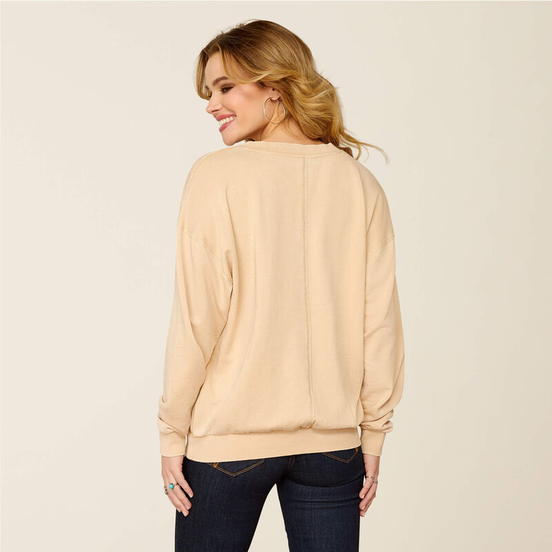 10052557 Women's "Unwind" Sweatshirt in Tannin by Ariat