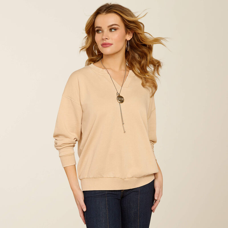 10052557 Women's "Unwind" Sweatshirt in Tannin by Ariat