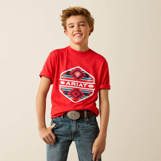 10071182 Boy's Chinelos Hex Short Sleeve T-Shirt by Ariat