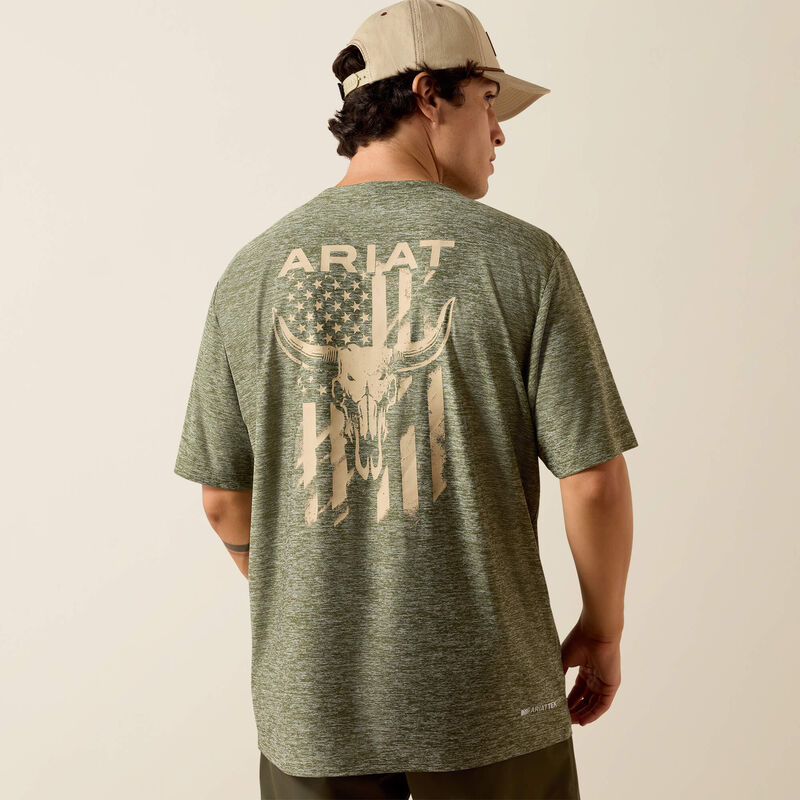 10073442 Men's Longskull Freedom T-Shirt by Ariat