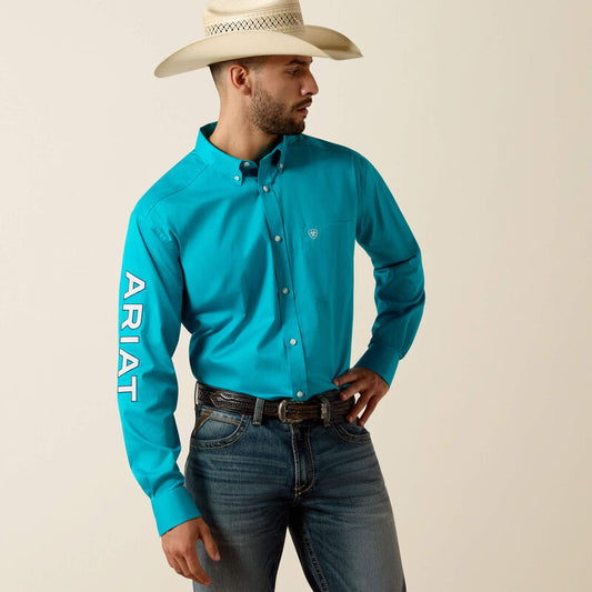 10073664 Men's Team Logo Lightweight Twill Classic Fit Shirt by Ariat