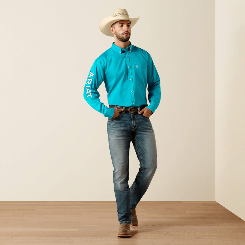 10073664 Men's Team Logo Lightweight Twill Classic Fit Shirt by Ariat