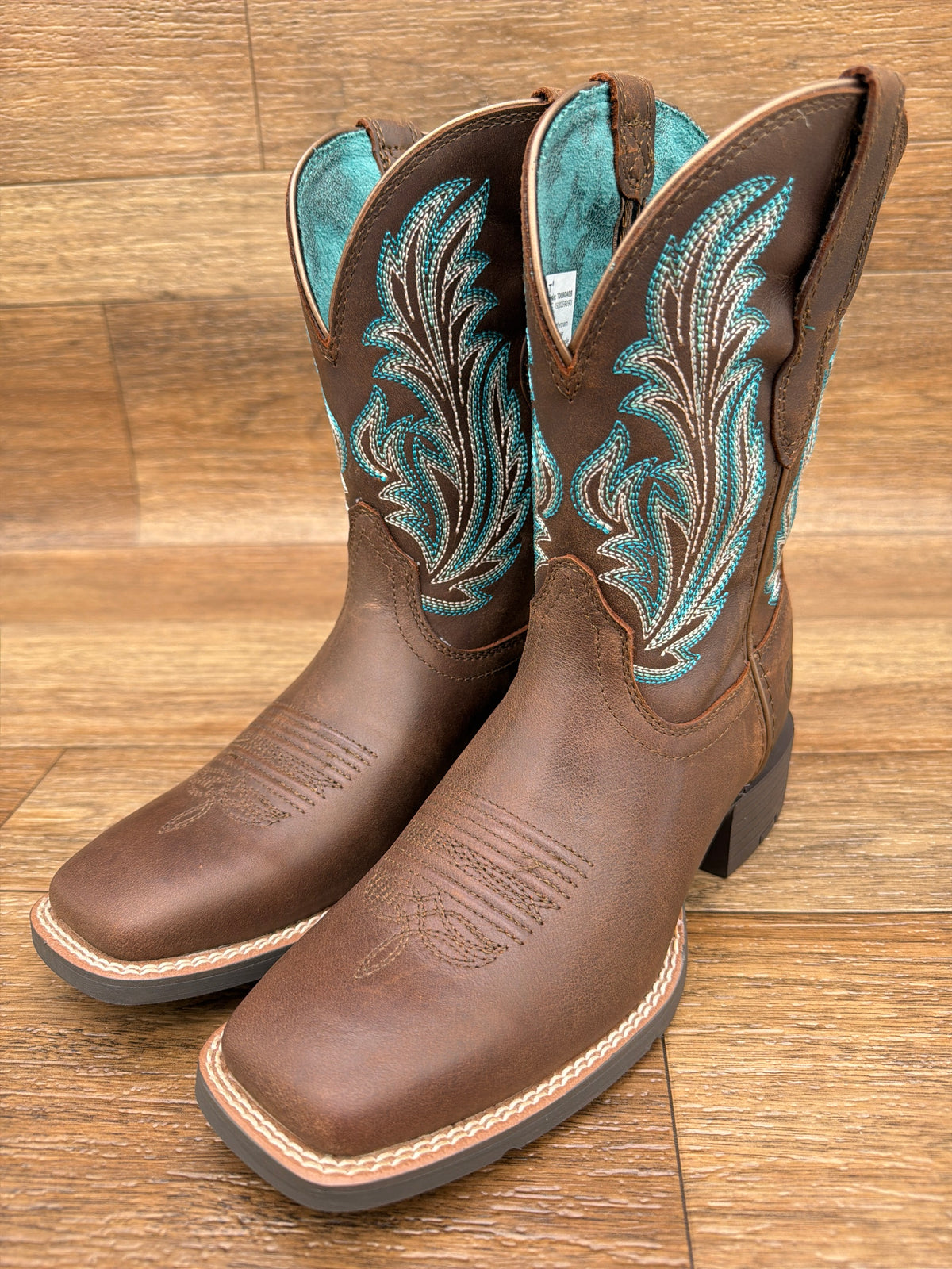 10080408 Women's Round Up Filly Wide Square Toe Western Boot by Ariat - pair